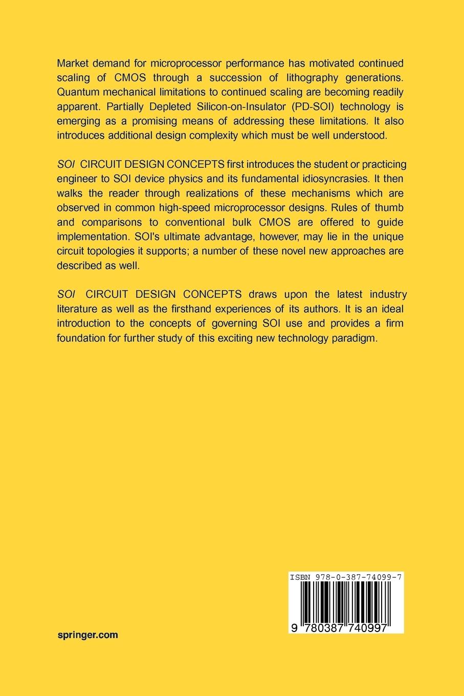 Rückseitencover SOI Circuit Design Concepts