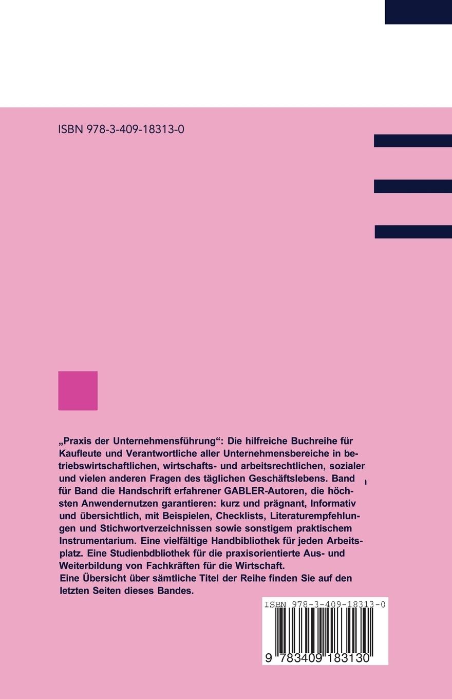 Rückseitencover Werbung und Absatzförderung