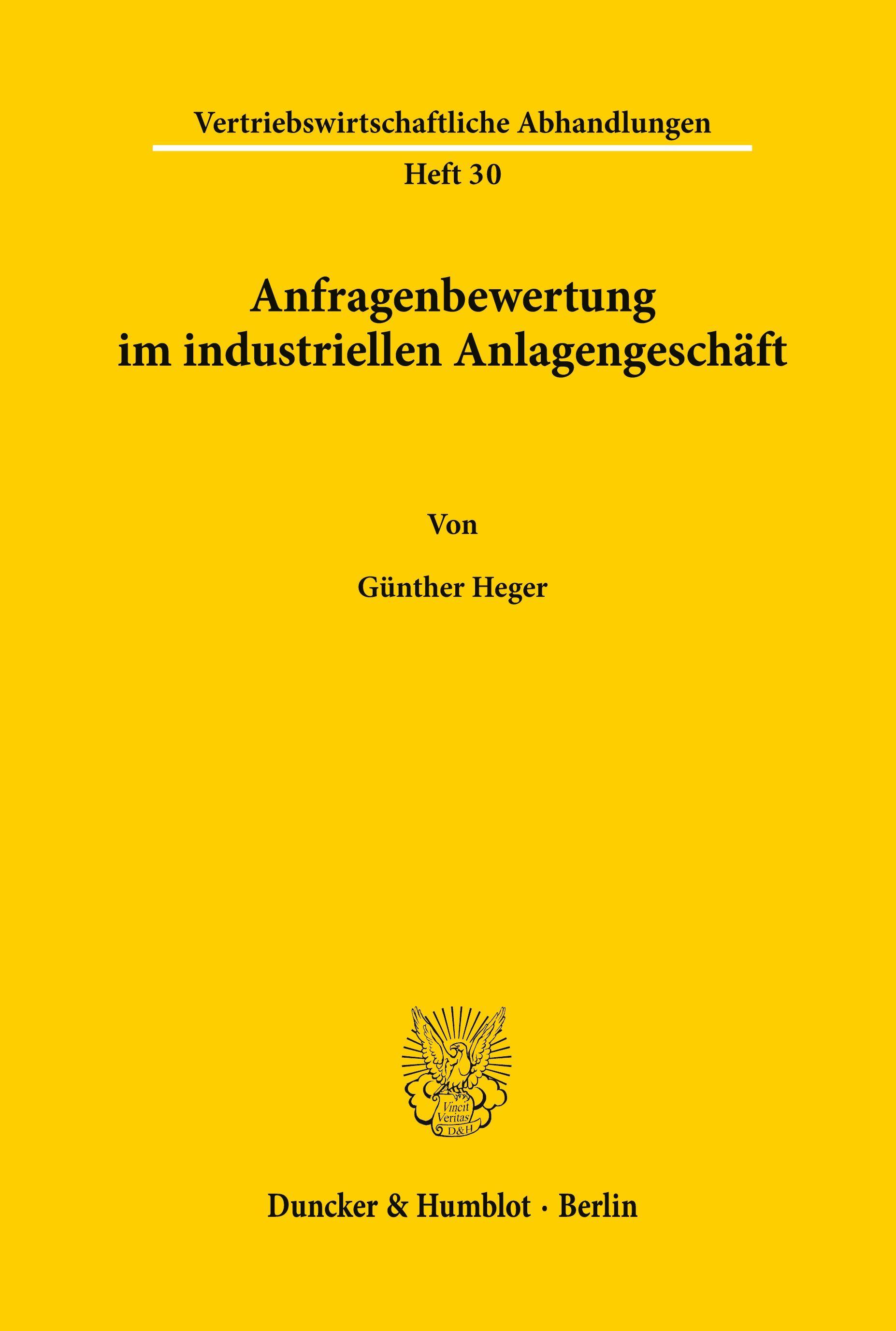 Vorderes Coverbild Anfragenbewertung im industriellen Anlagengeschäft.