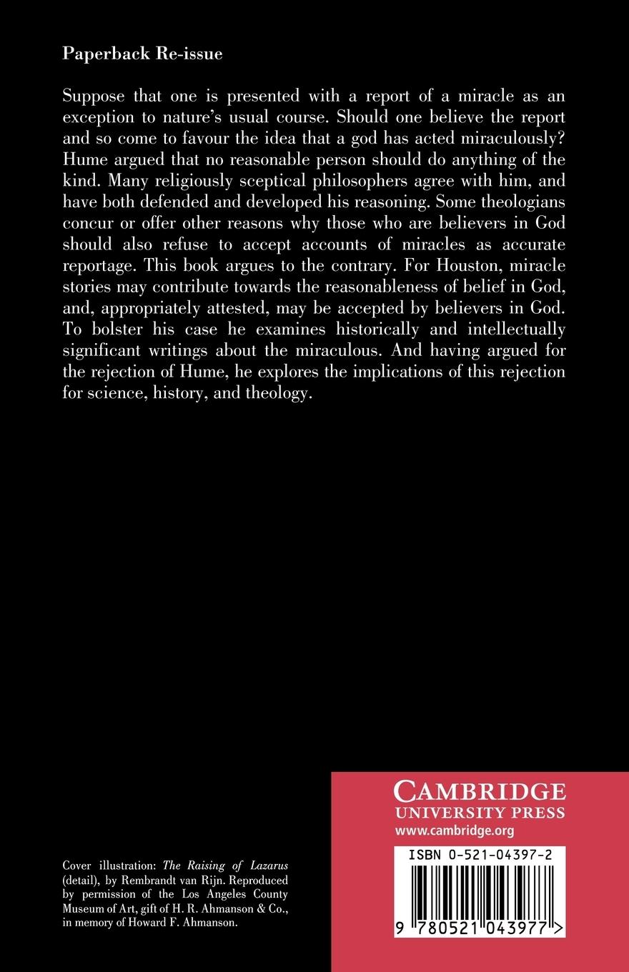 Rückseitencover Reported Miracles