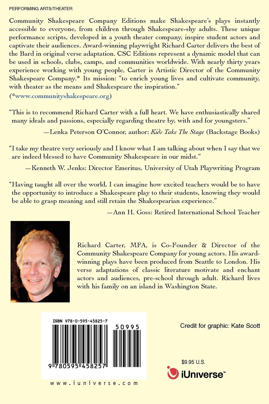 Rückseitencover A Community Shakespeare Company Edition of The Two Gentlemen of Verona