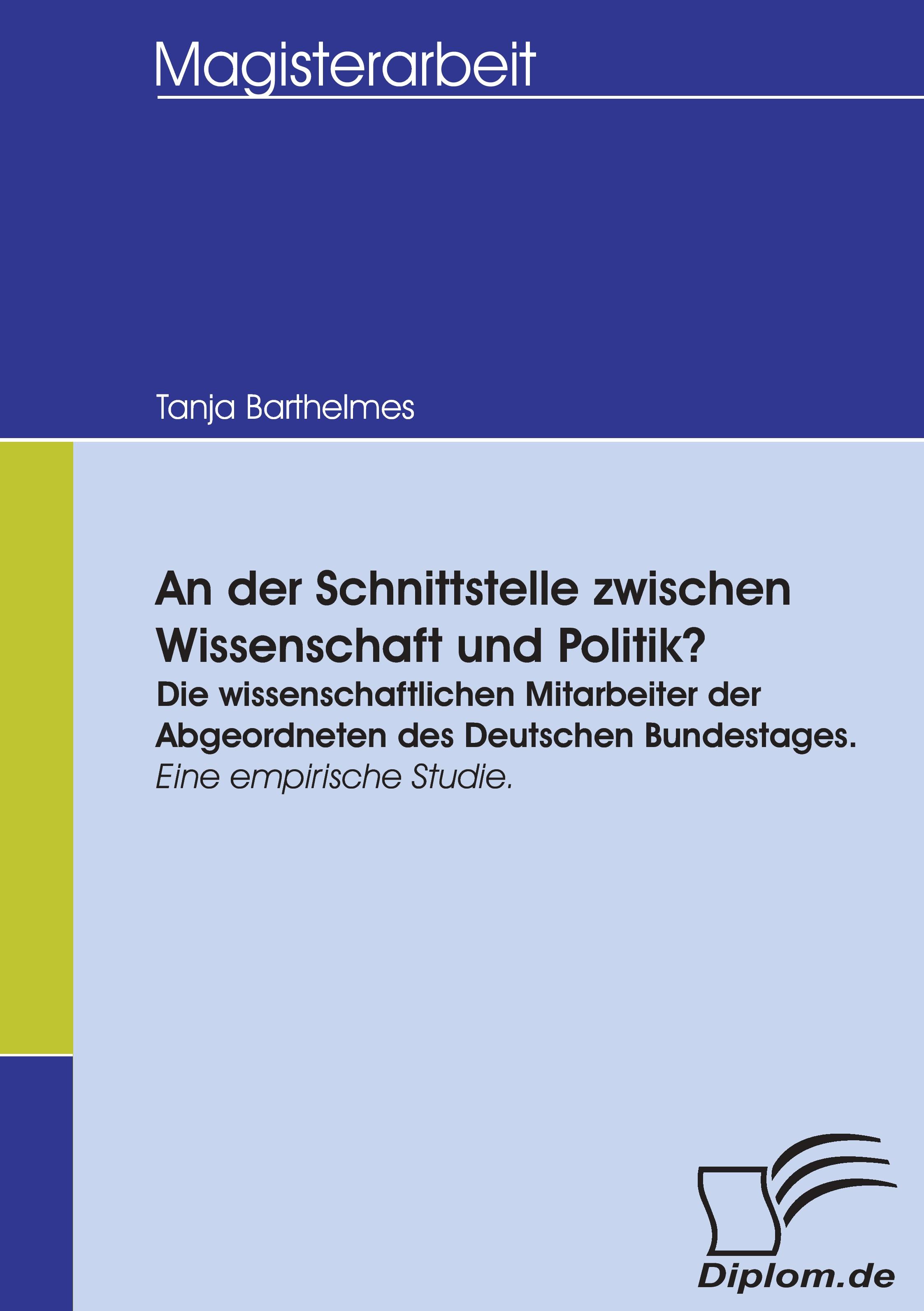 Vorderes Coverbild An der Schnittstelle zwischen Wissenschaft und Politik?