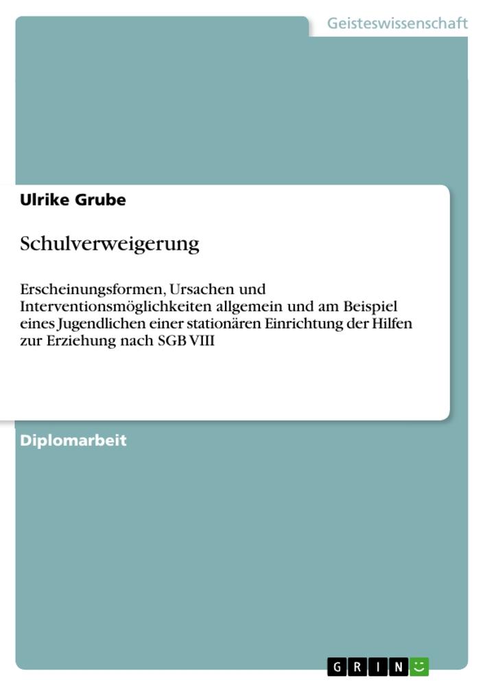 Vorderes Coverbild Schulverweigerung