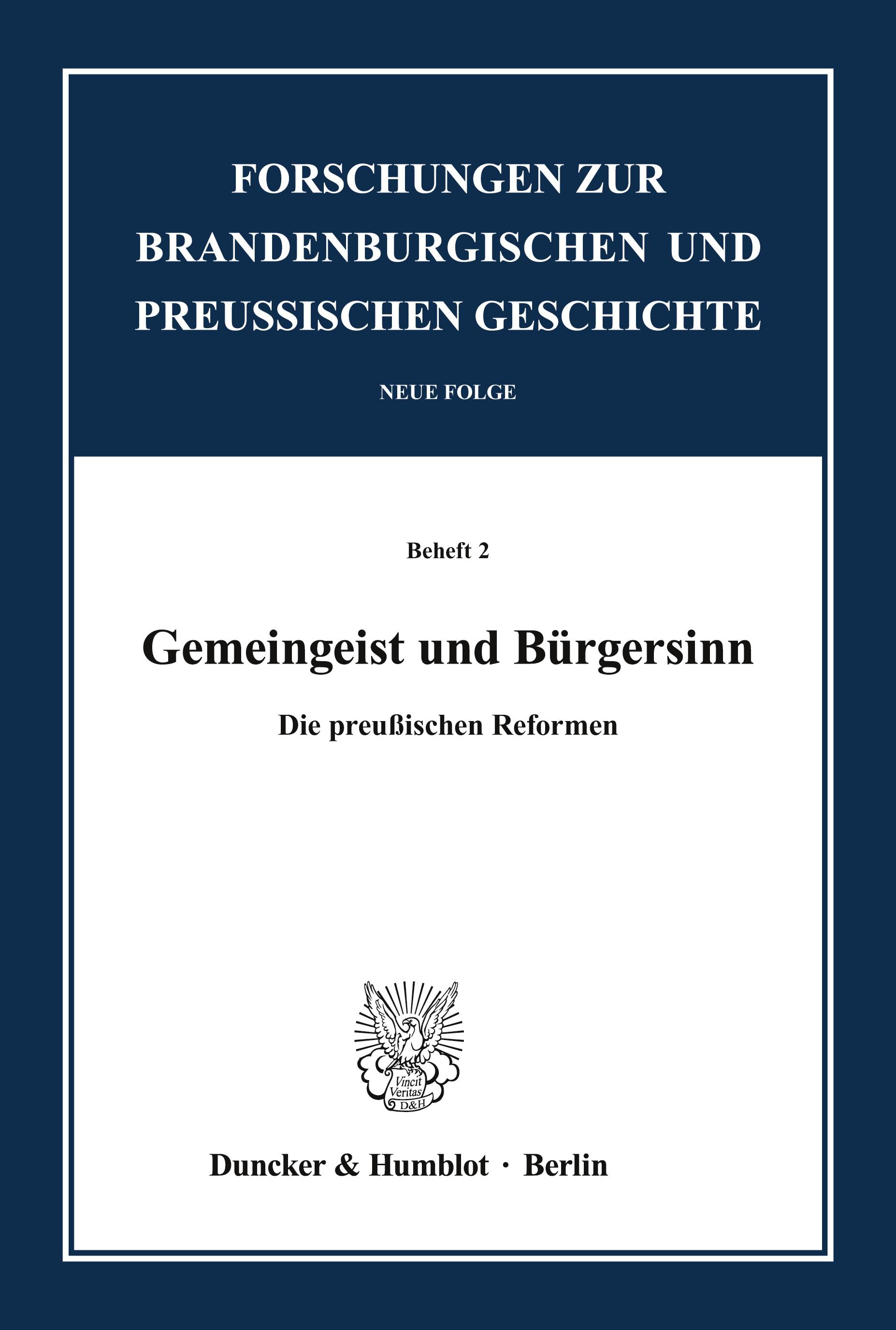 Vorderes Coverbild Gemeingeist und Bürgersinn.