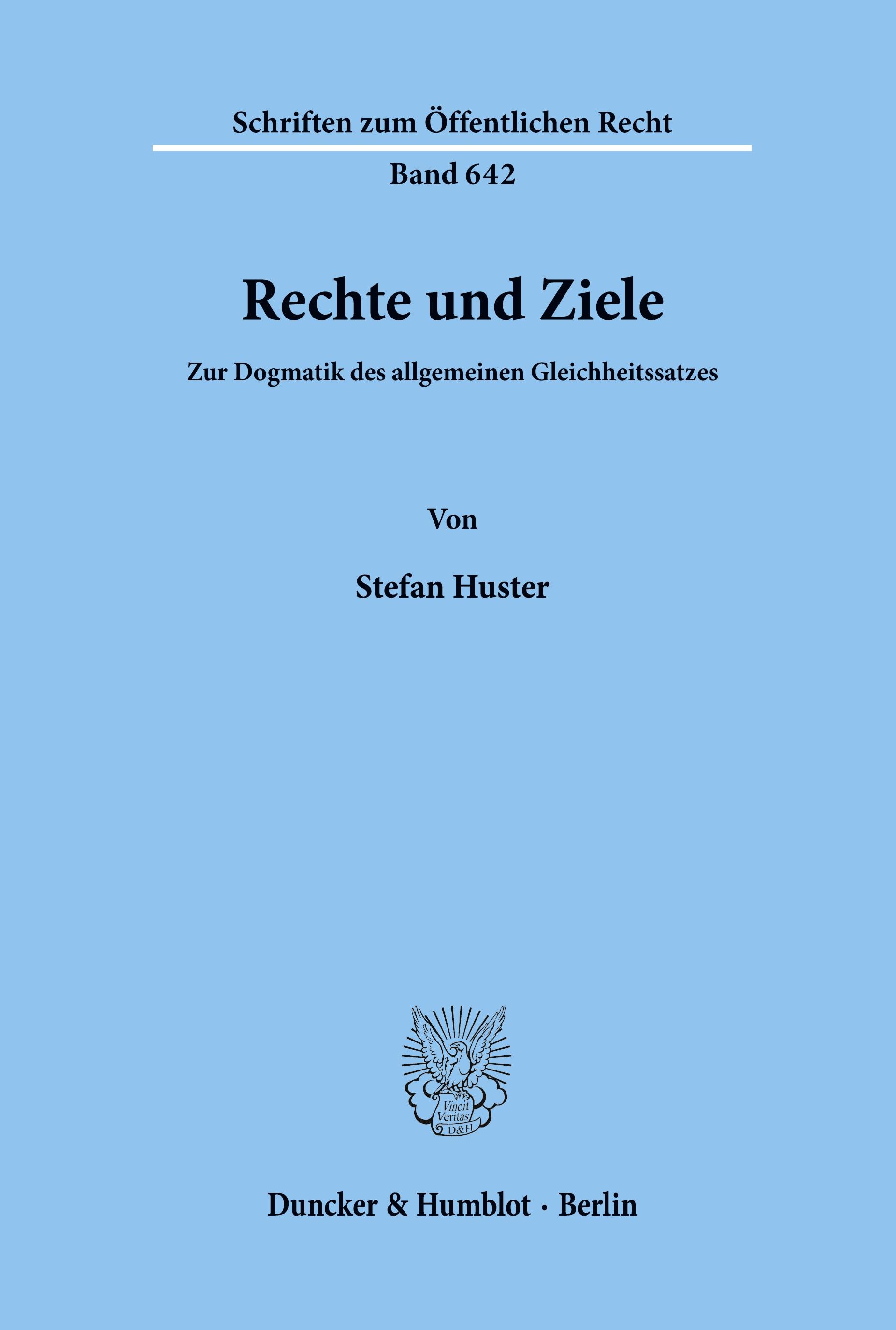 Vorderes Coverbild Rechte und Ziele.
