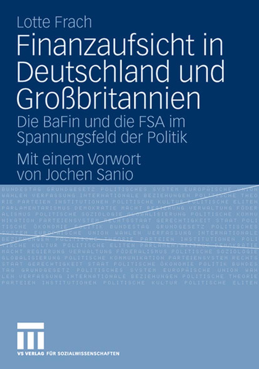 Vorderes Coverbild Finanzaufsicht in Deutschland und Großbritannien