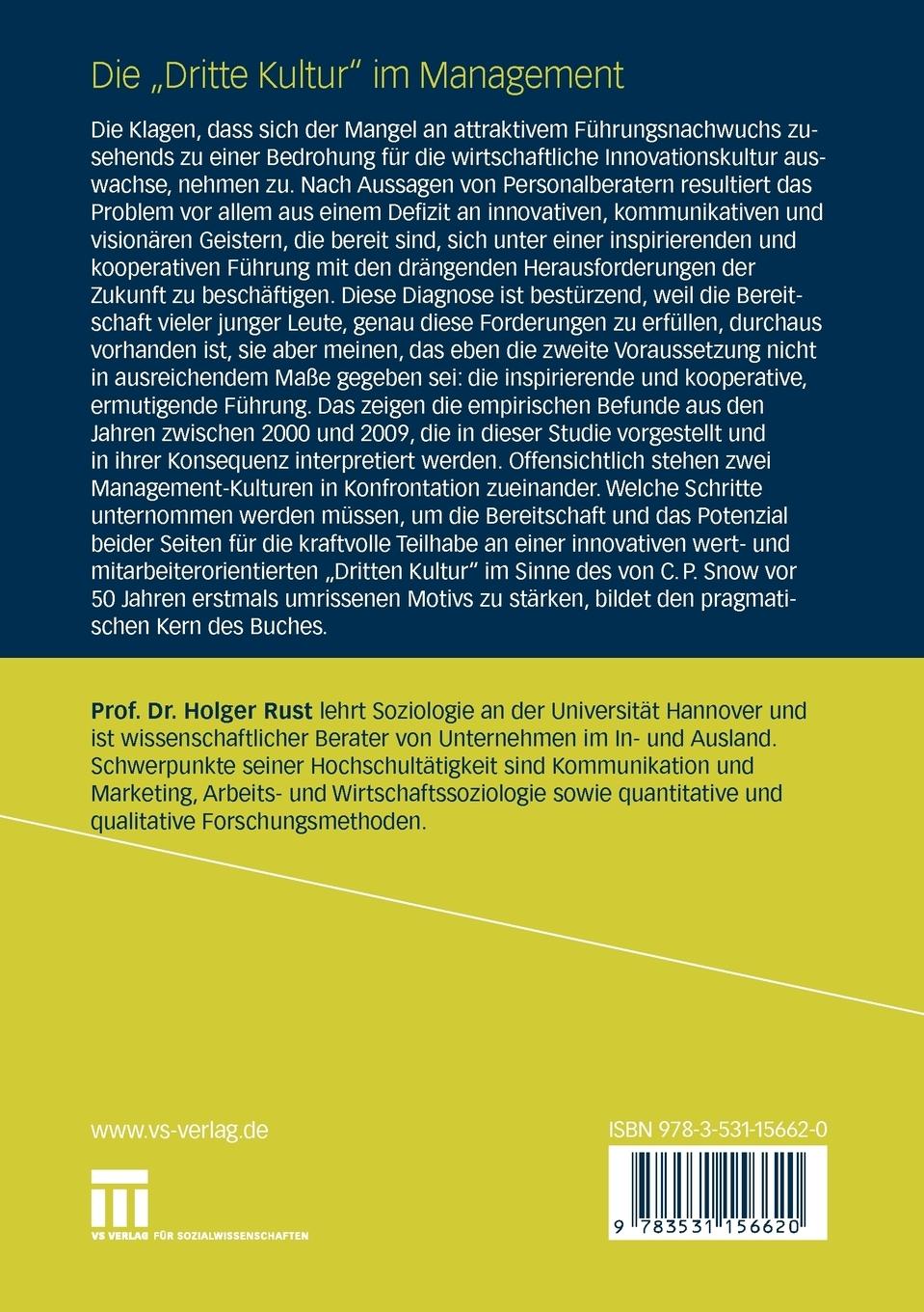 Rückseitencover Die "Dritte Kultur" im Management