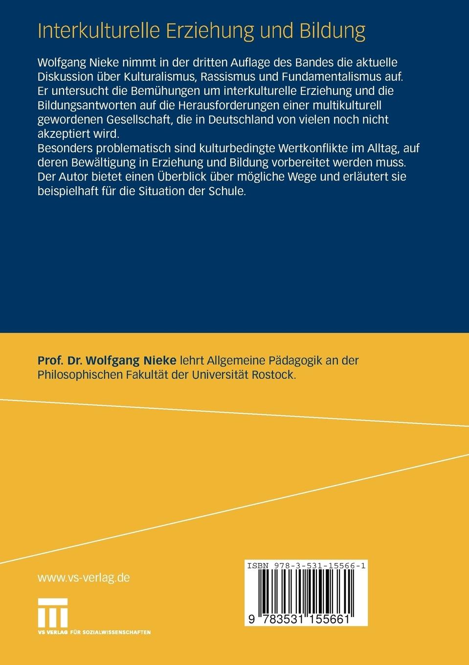 Rückseitencover Interkulturelle Erziehung und Bildung