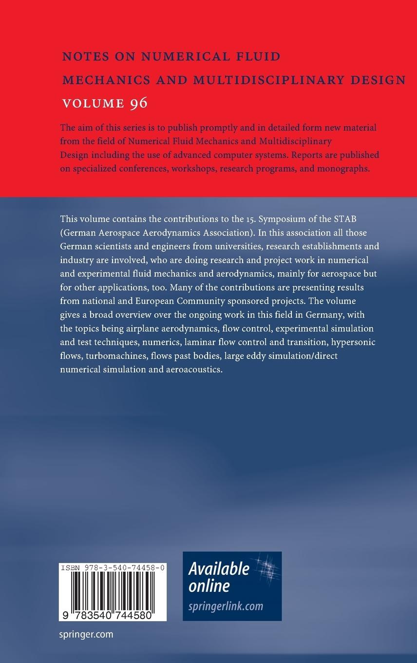 Rückseitencover New Results in Numerical and Experimental Fluid Mechanics VI