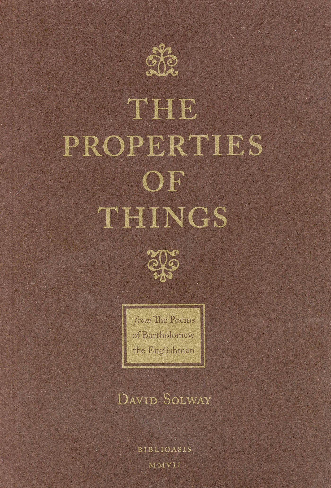 Vorderes Coverbild The Properties of Things