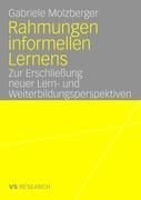 Vorderes Coverbild Rahmungen informellen Lernens