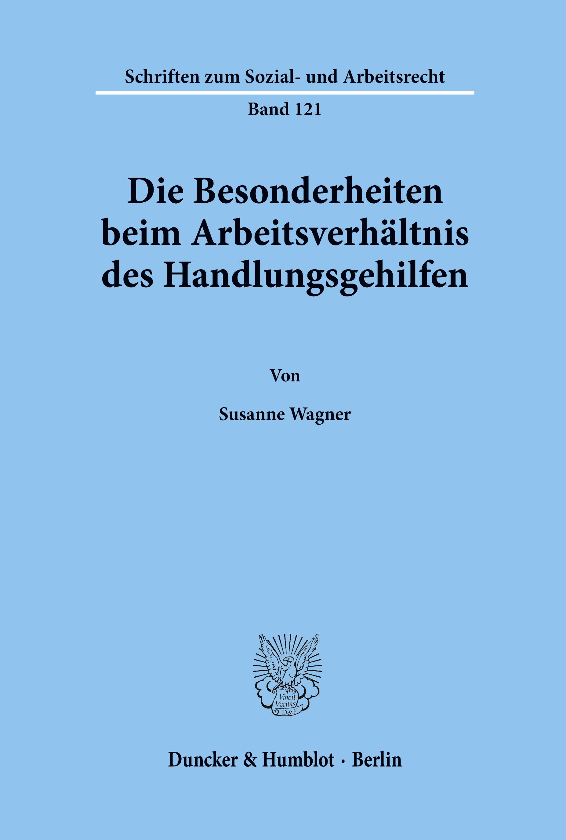 Vorderes Coverbild Die Besonderheiten beim Arbeitsverhältnis des Handlungsgehilfen.