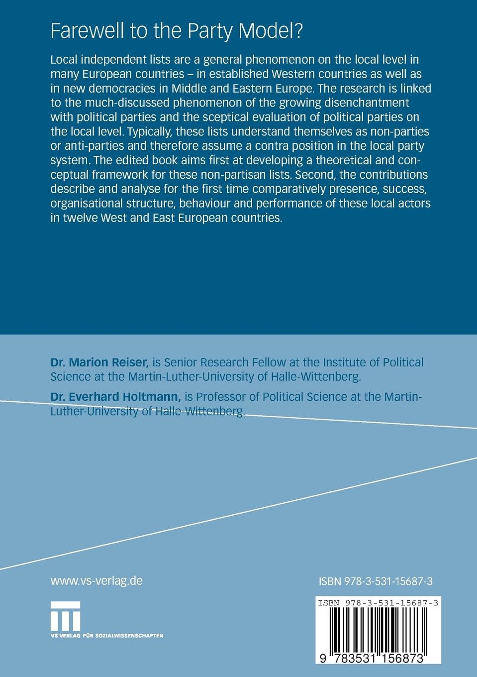 Rückseitencover Farewell to the Party Model?