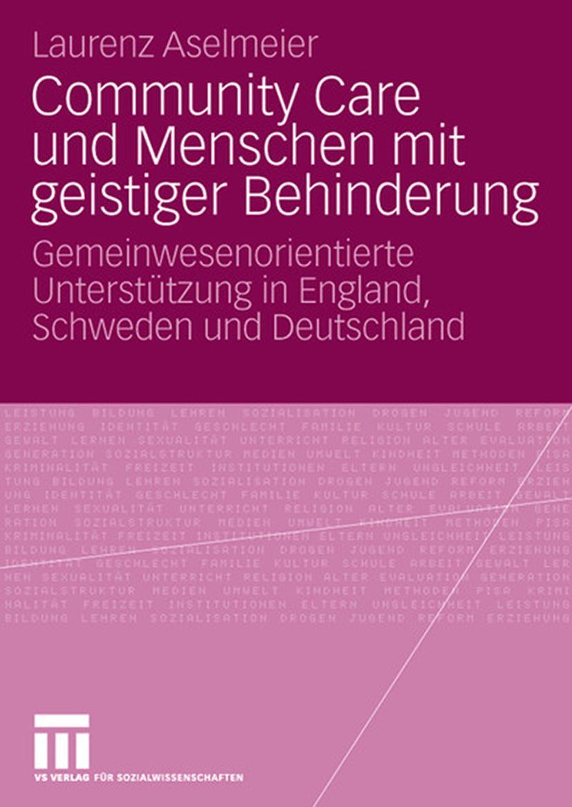 Vorderes Coverbild Community Care und Menschen mit geistiger Behinderung