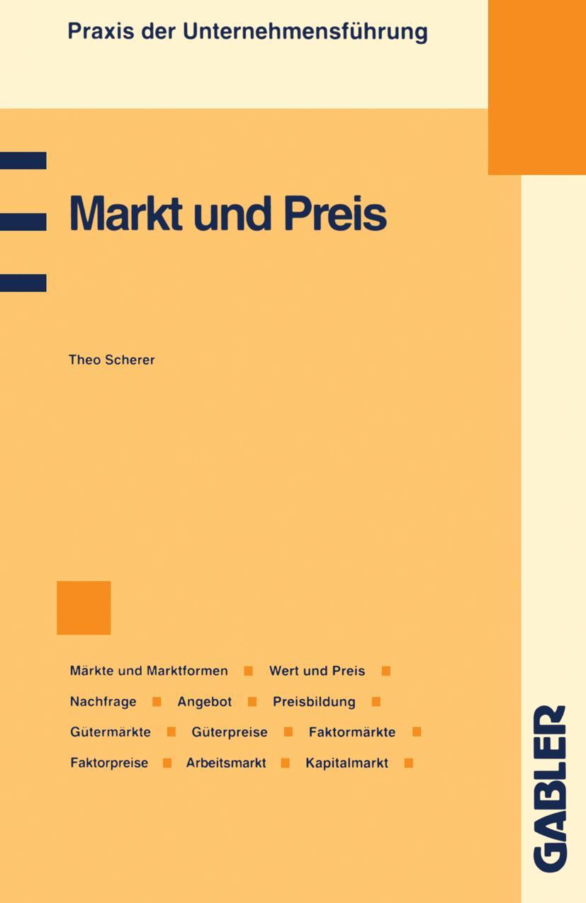 Vorderes Coverbild Markt und Preis