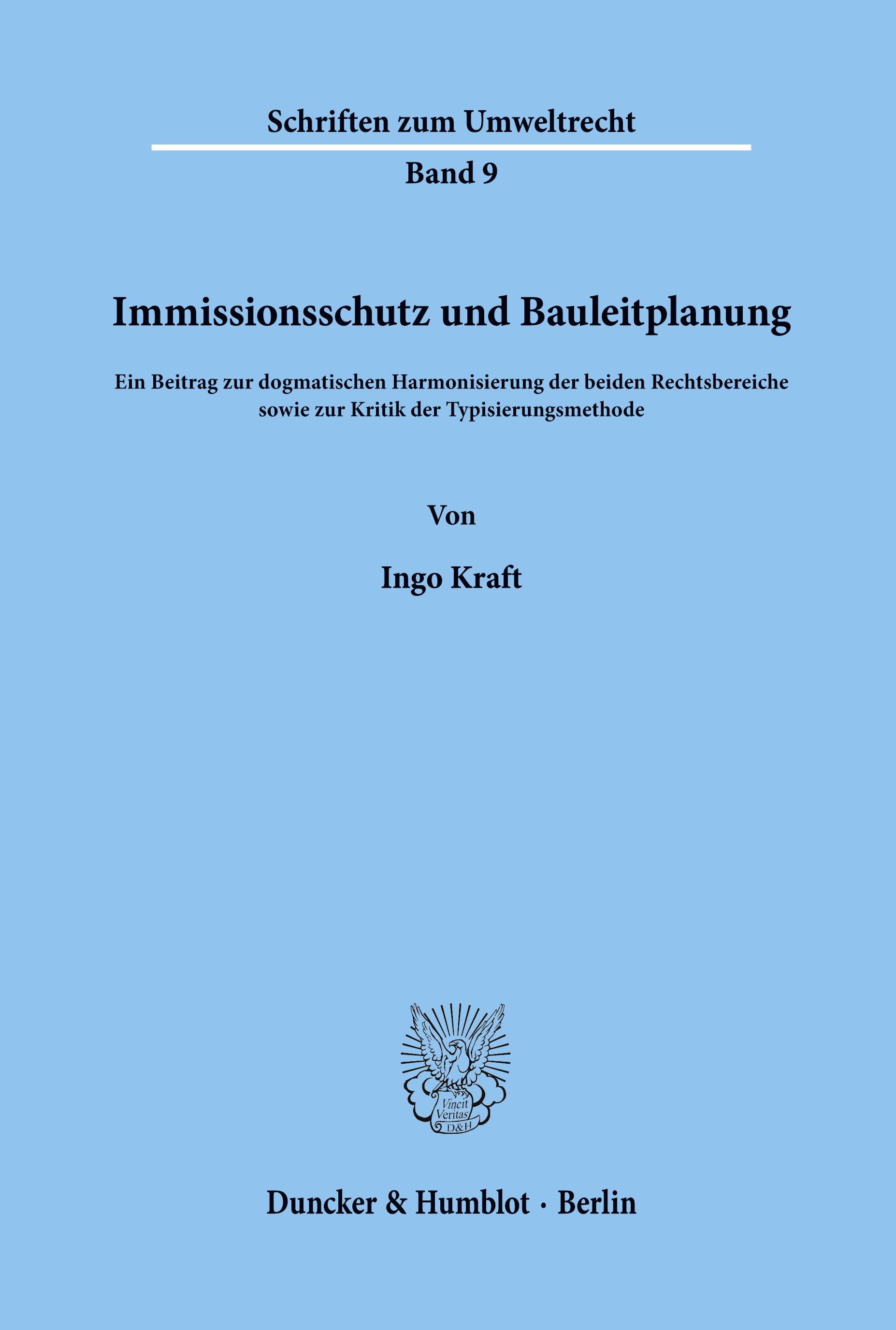 Vorderes Coverbild Immissionsschutz und Bauleitplanung.