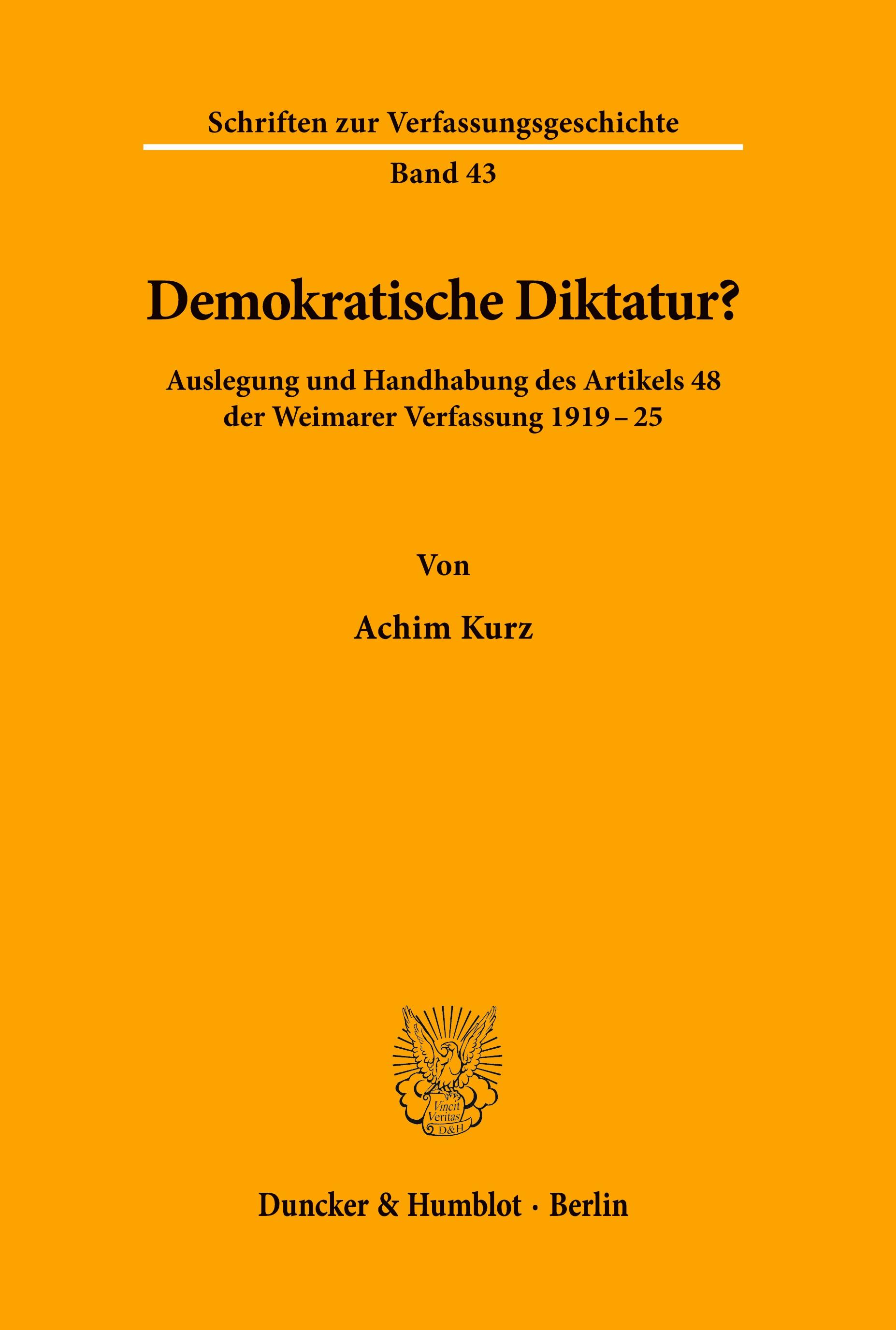 Vorderes Coverbild Demokratische Diktatur?