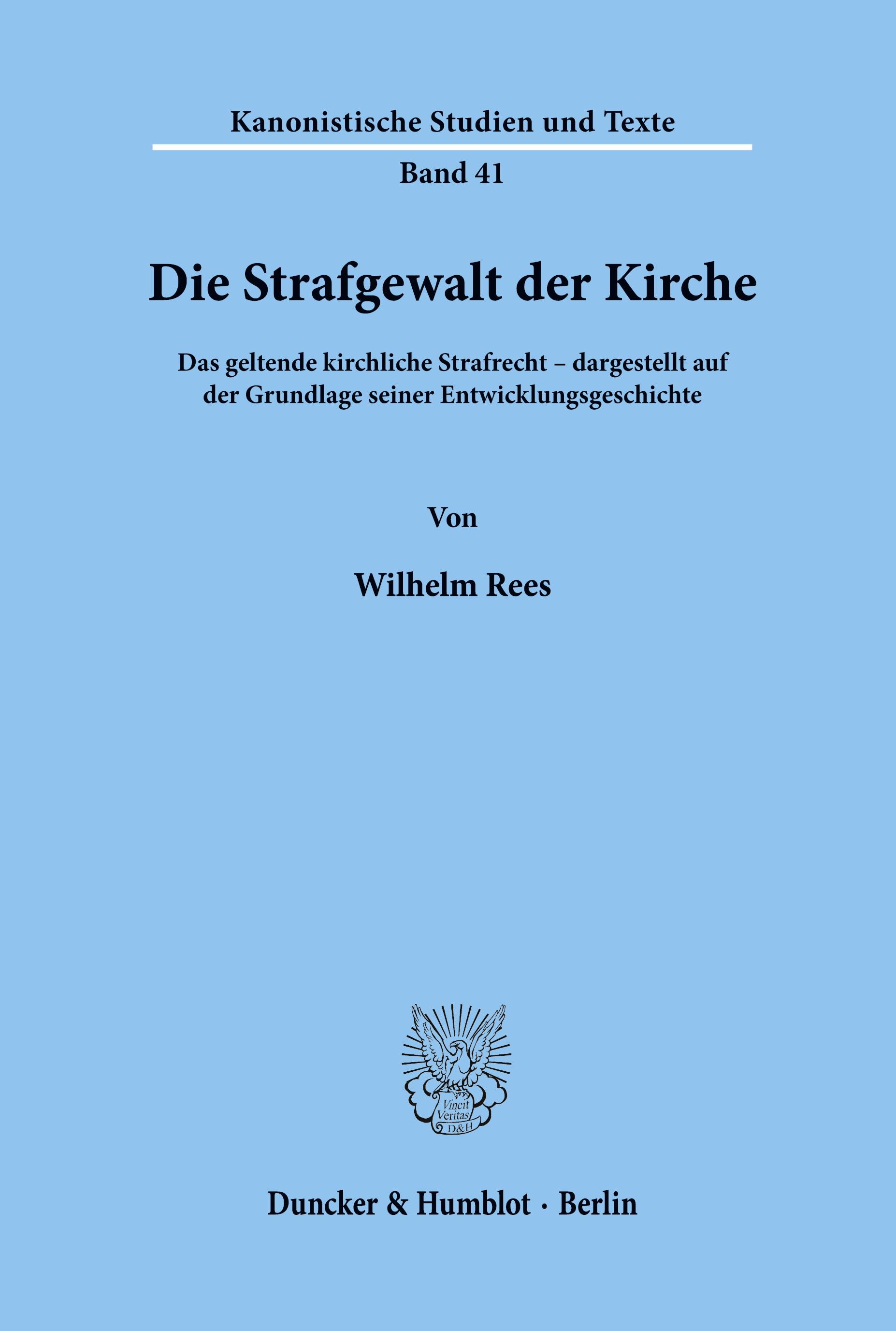 Vorderes Coverbild Die Strafgewalt der Kirche.