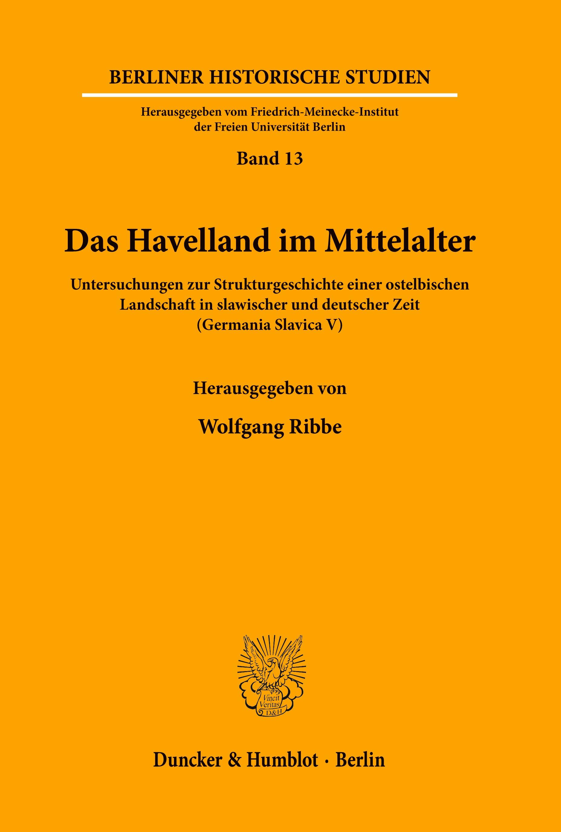 Vorderes Coverbild Das Havelland im Mittelalter.