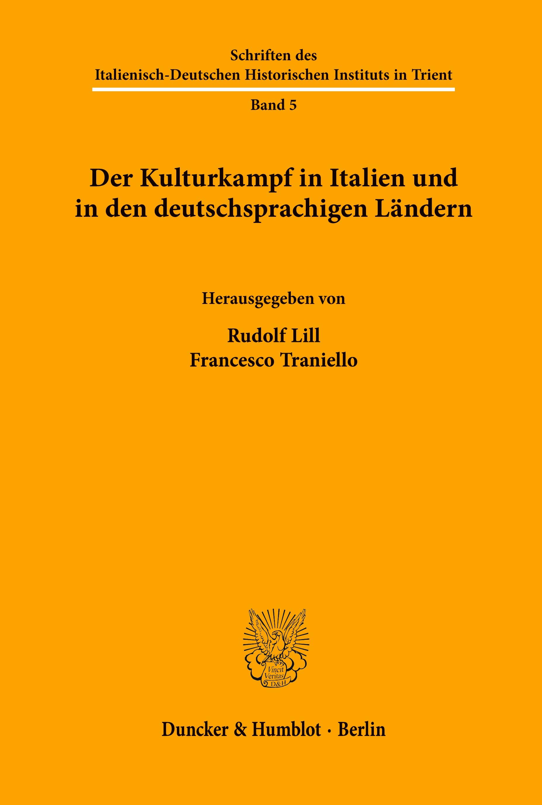 Vorderes Coverbild Der Kulturkampf in Italien und in den deutschsprachigen Ländern.