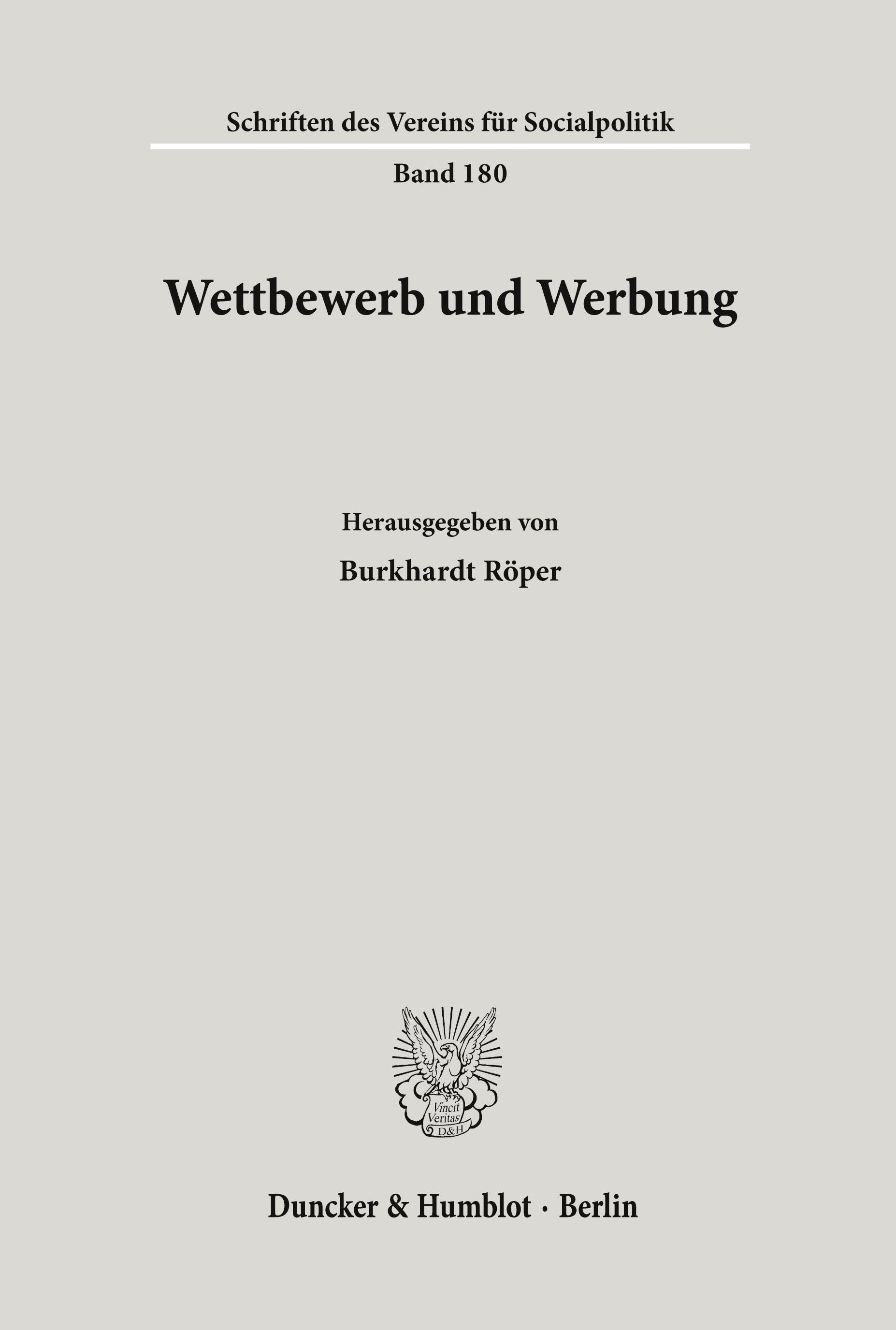 Vorderes Coverbild Wettbewerb und Werbung.