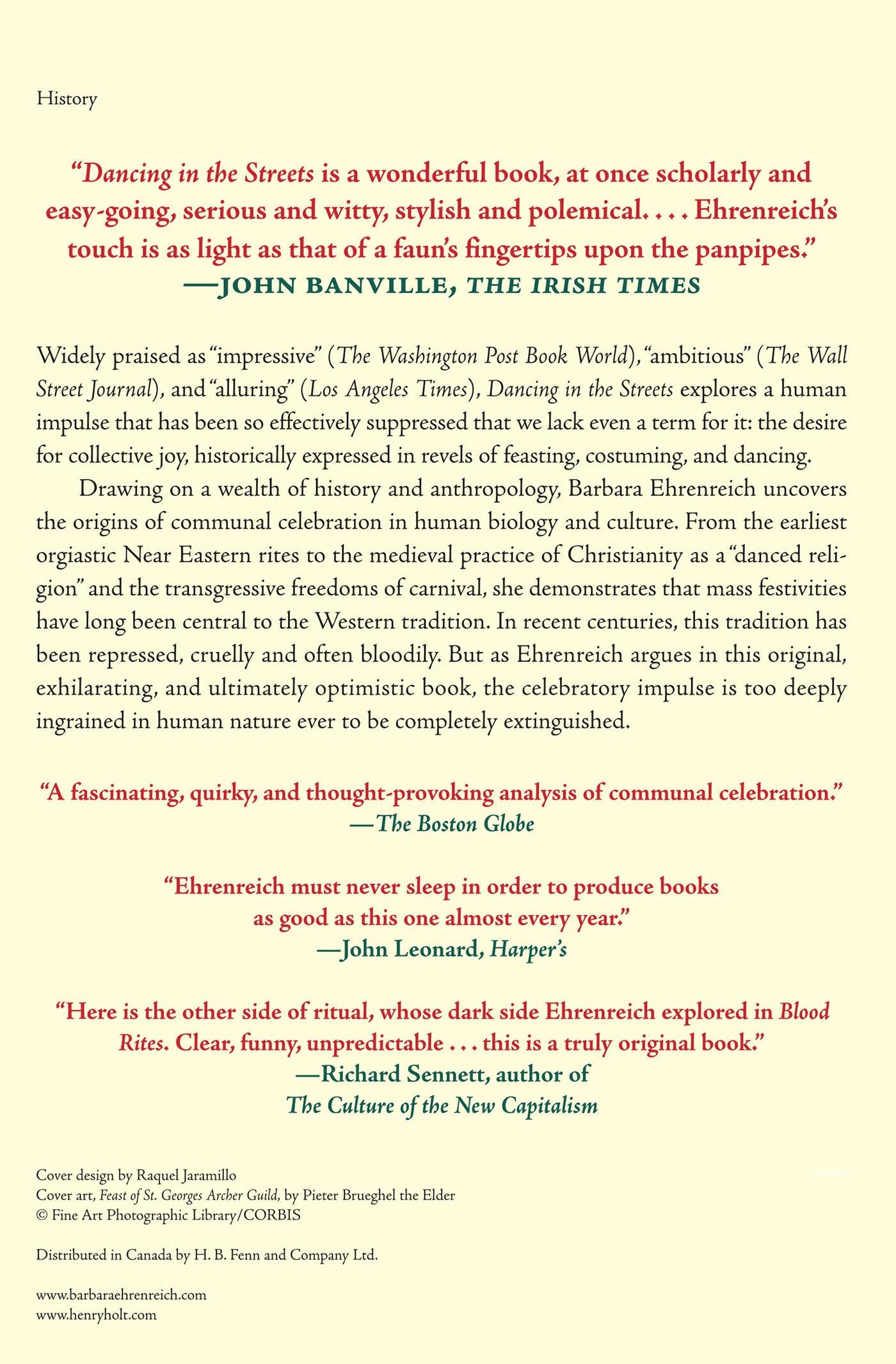 Rückseitencover Dancing in the Streets