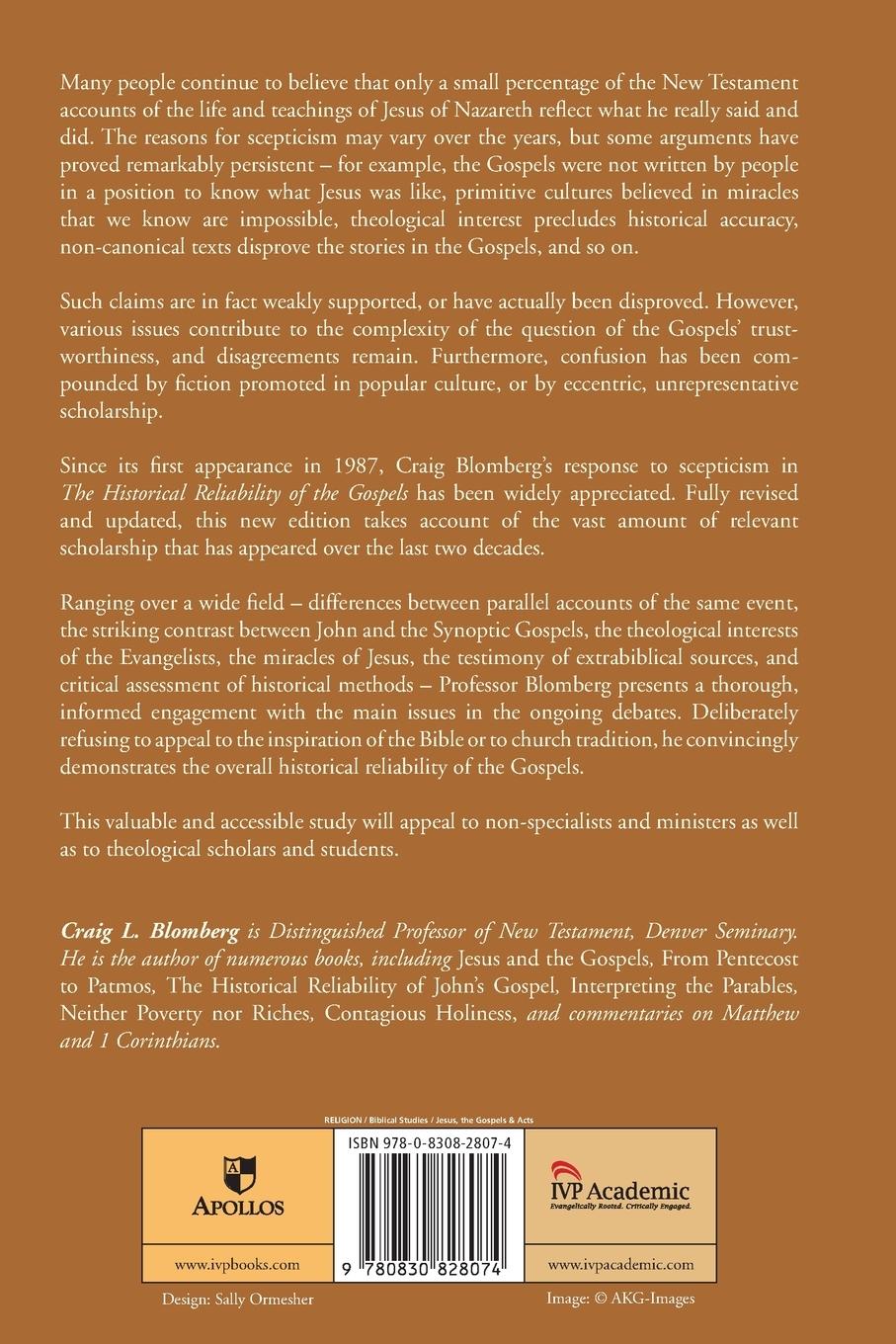 Rückseitencover The Historical Reliability of the Gospels