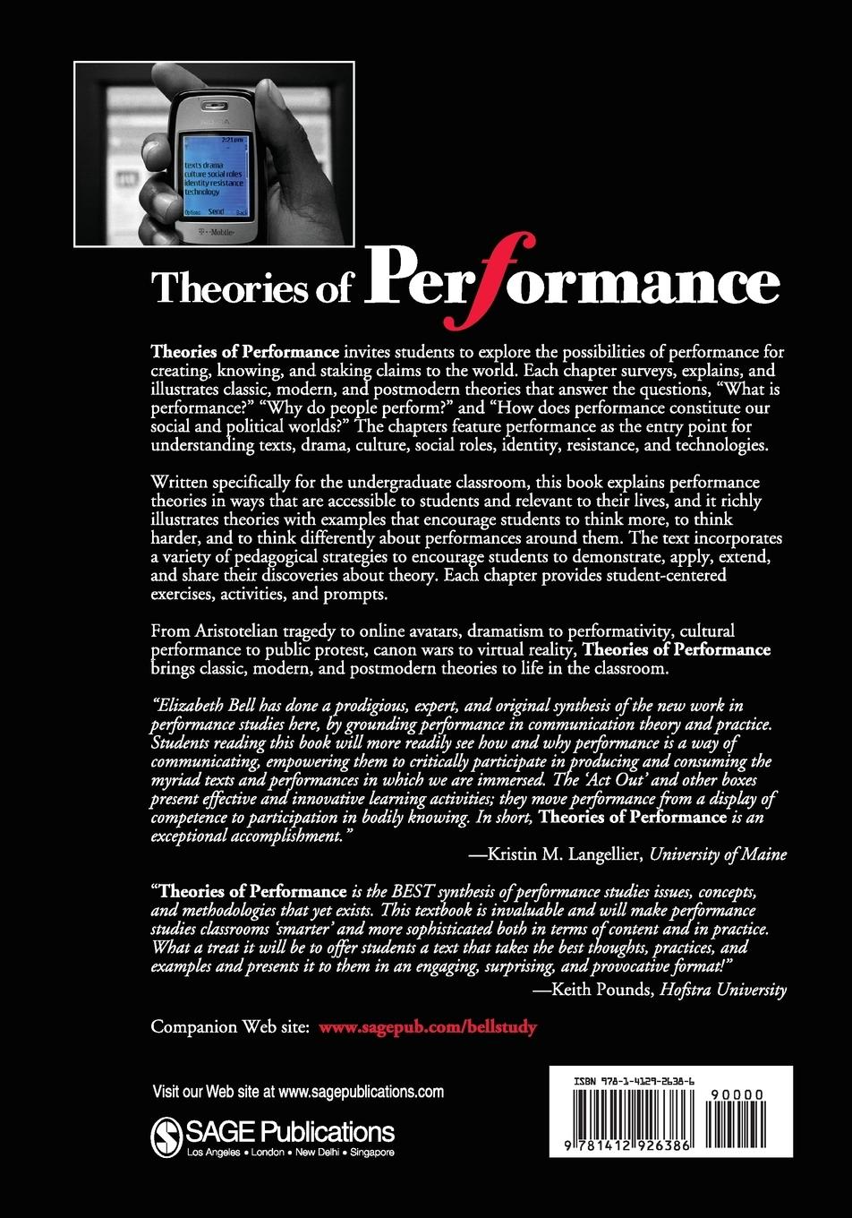 Rückseitencover Theories of Performance