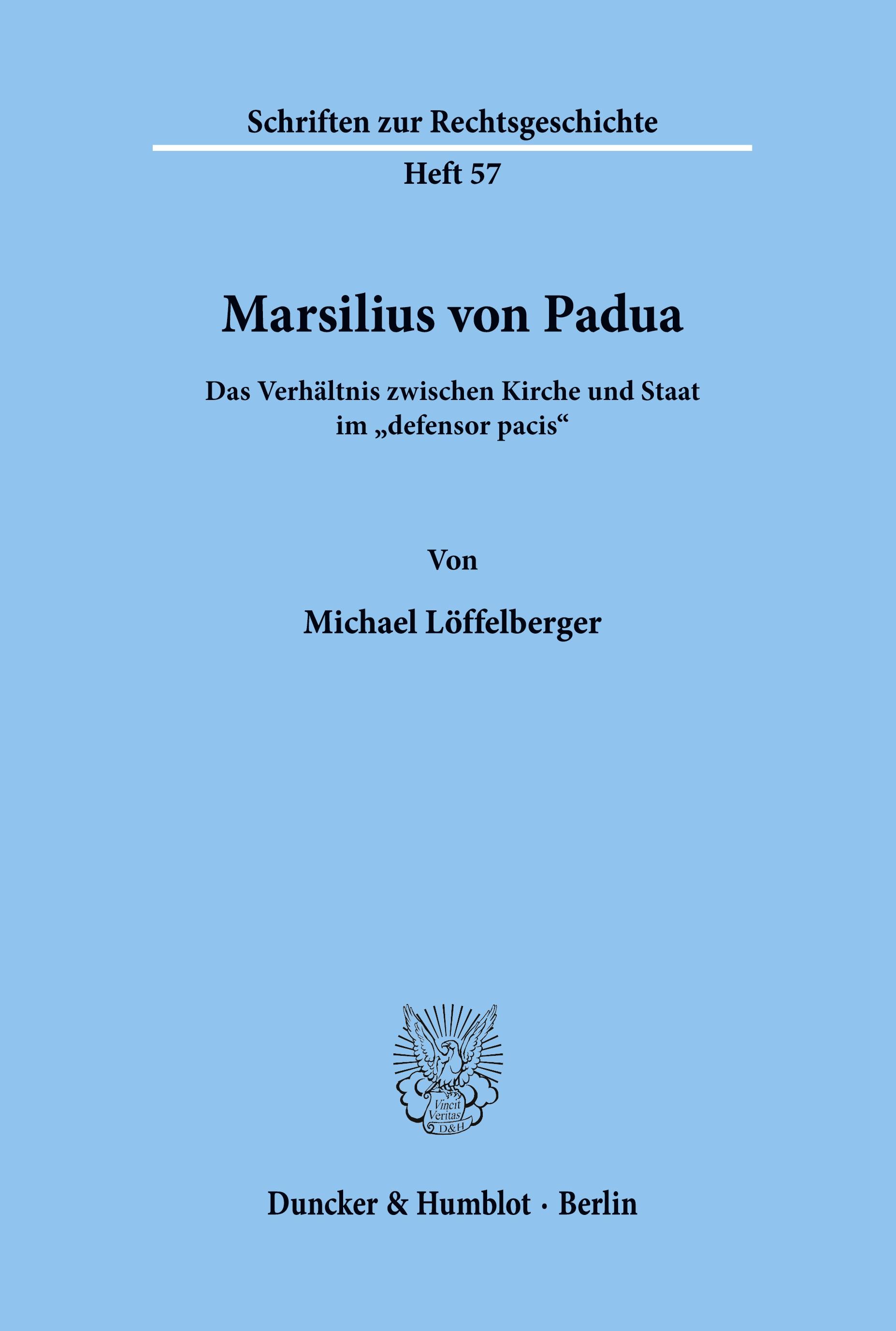 Vorderes Coverbild Marsilius von Padua.
