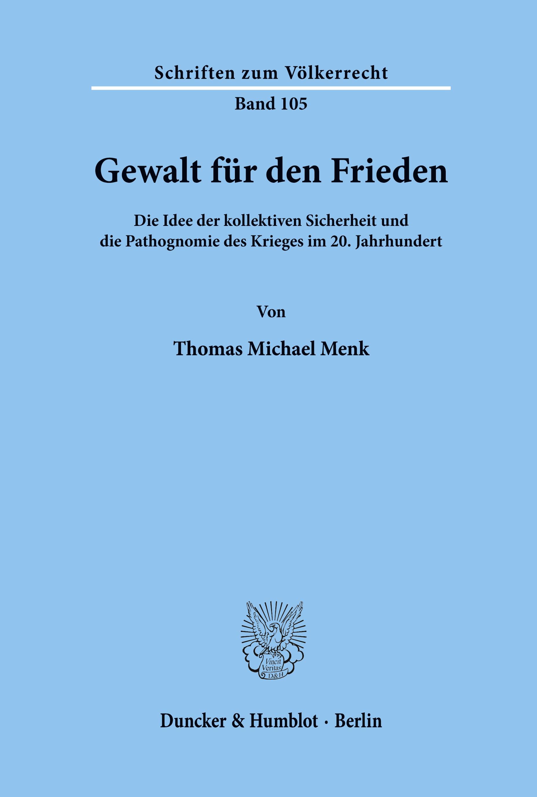Vorderes Coverbild Gewalt für den Frieden.