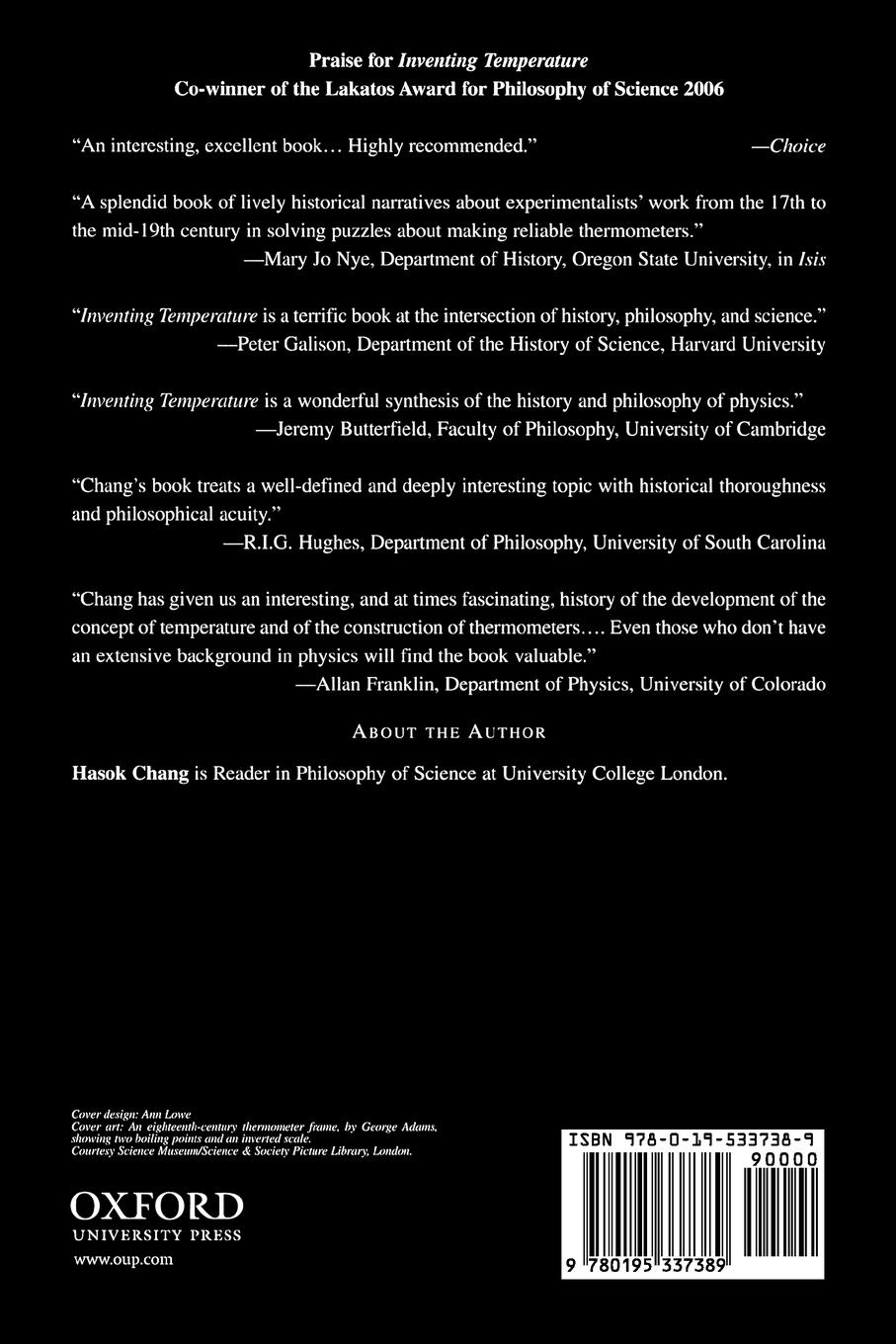 Rückseitencover Inventing Temperature