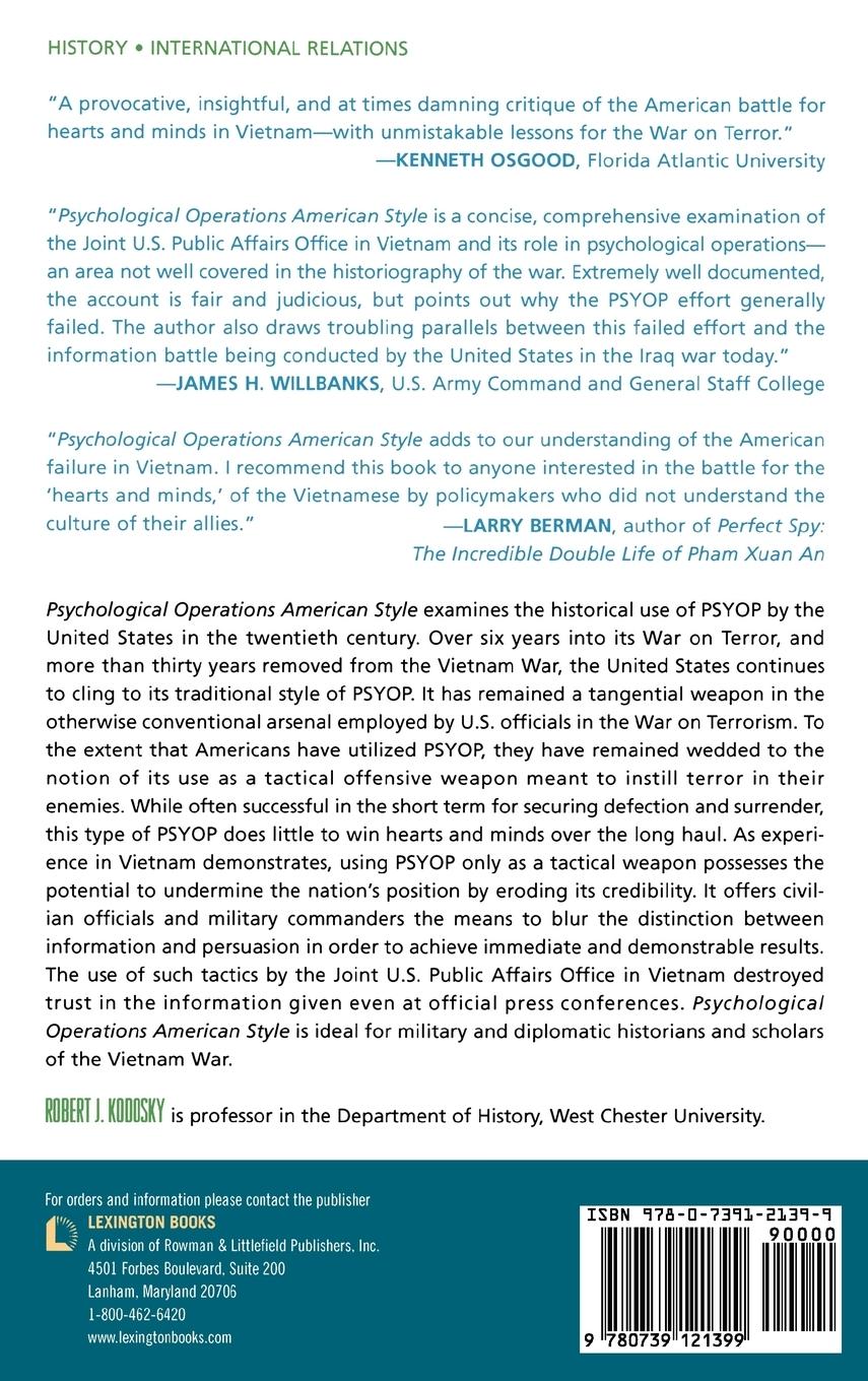 Rückseitencover Psychological Operations American Style
