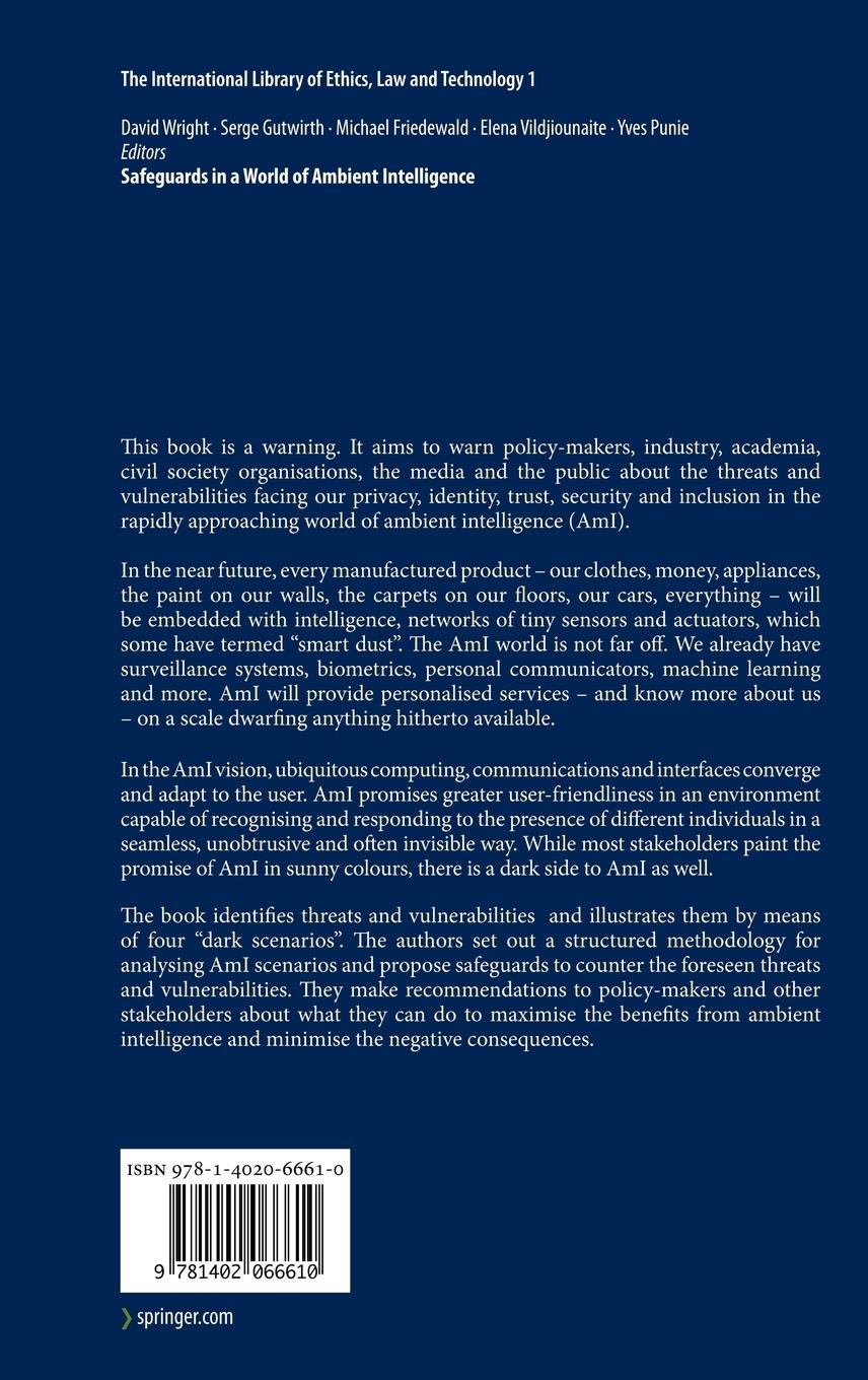 Rückseitencover Safeguards in a World of Ambient Intelligence