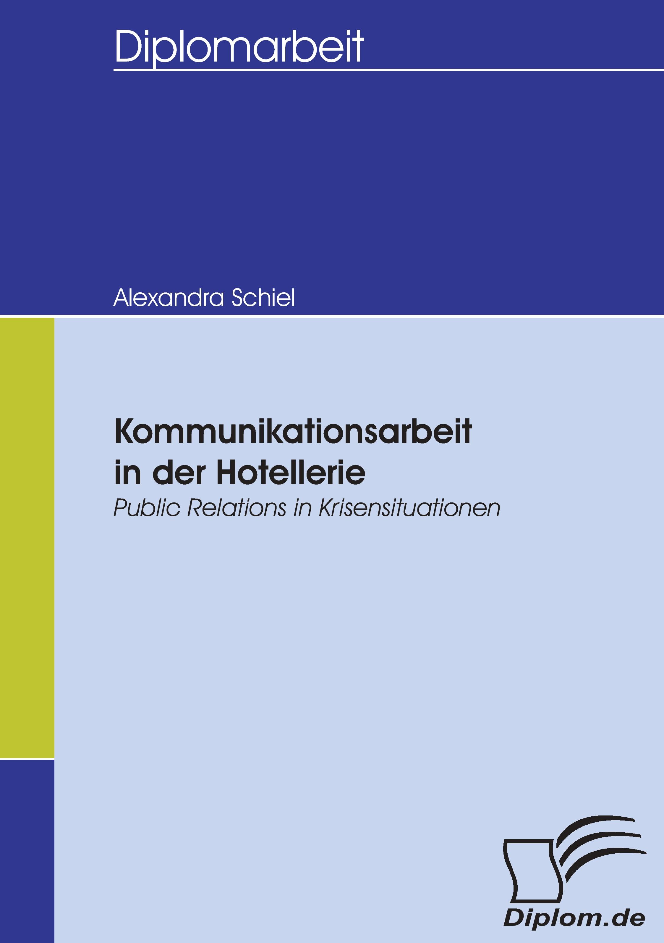 Vorderes Coverbild Kommunikationsarbeit in der Hotellerie