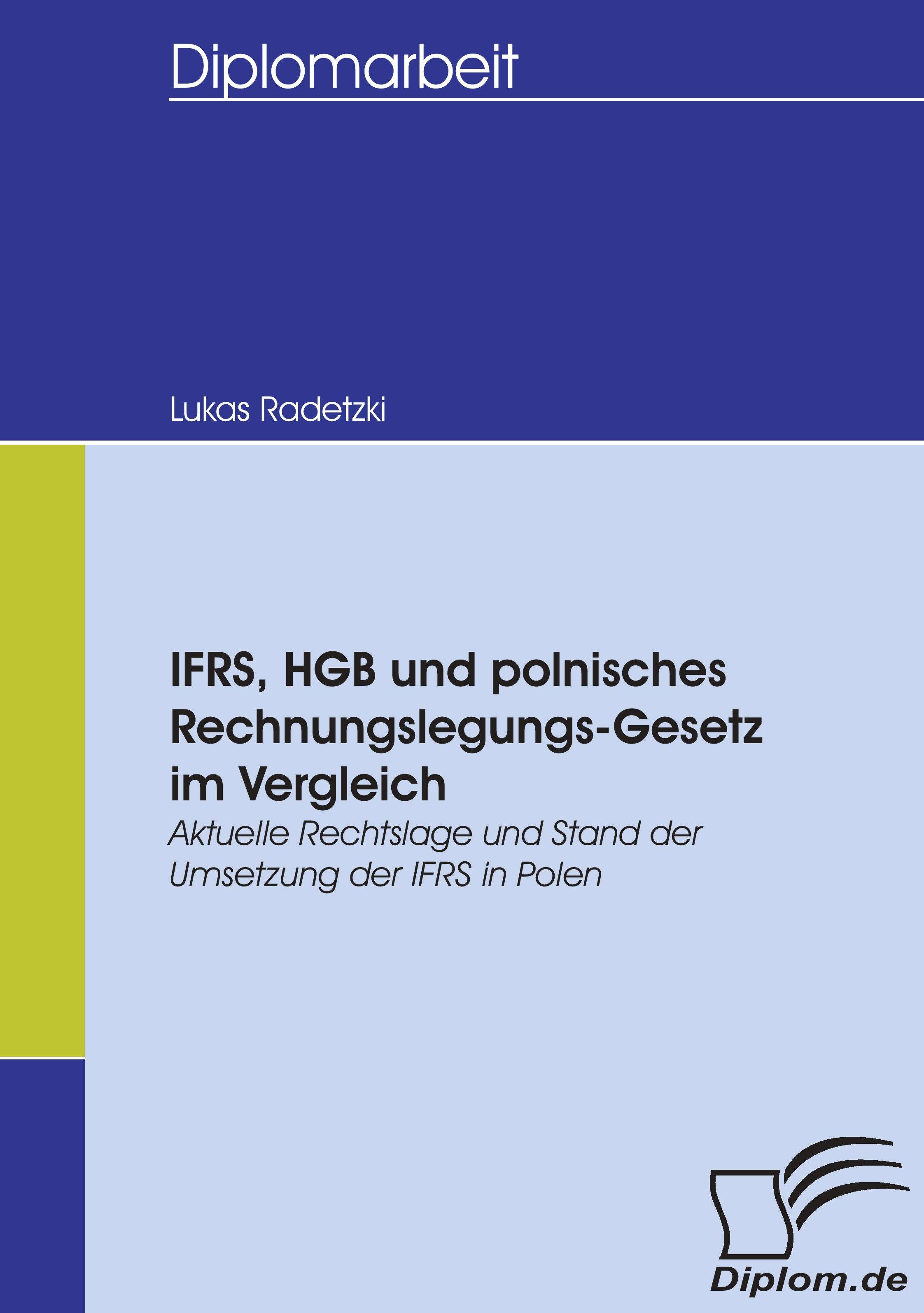 Vorderes Coverbild IFRS, HGB und polnisches Rechnungslegungs-Gesetz im Vergleich
