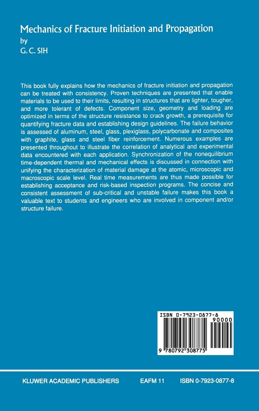 Rückseitencover Mechanics of Fracture Initiation and Propagation