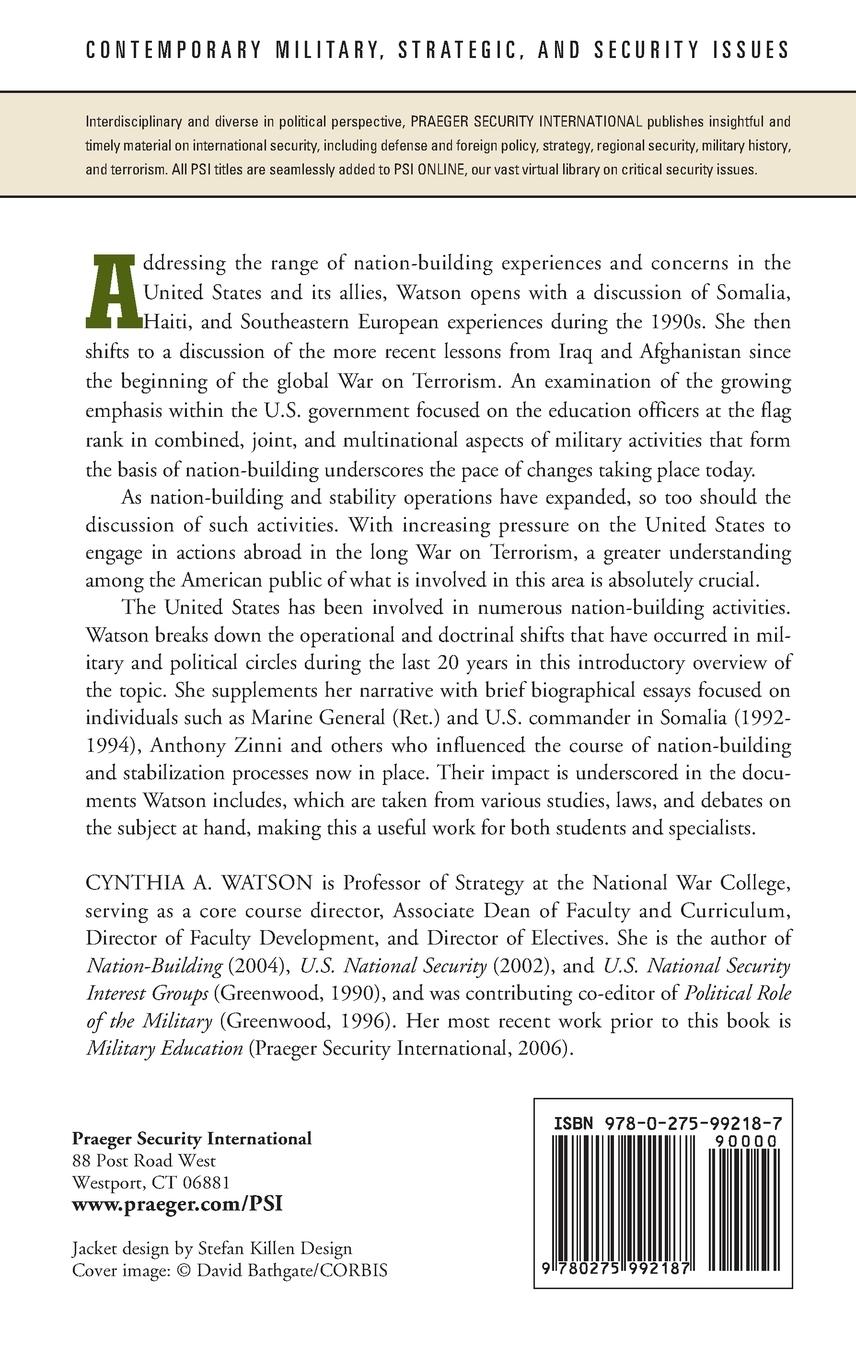 Rückseitencover Nation-Building and Stability Operations