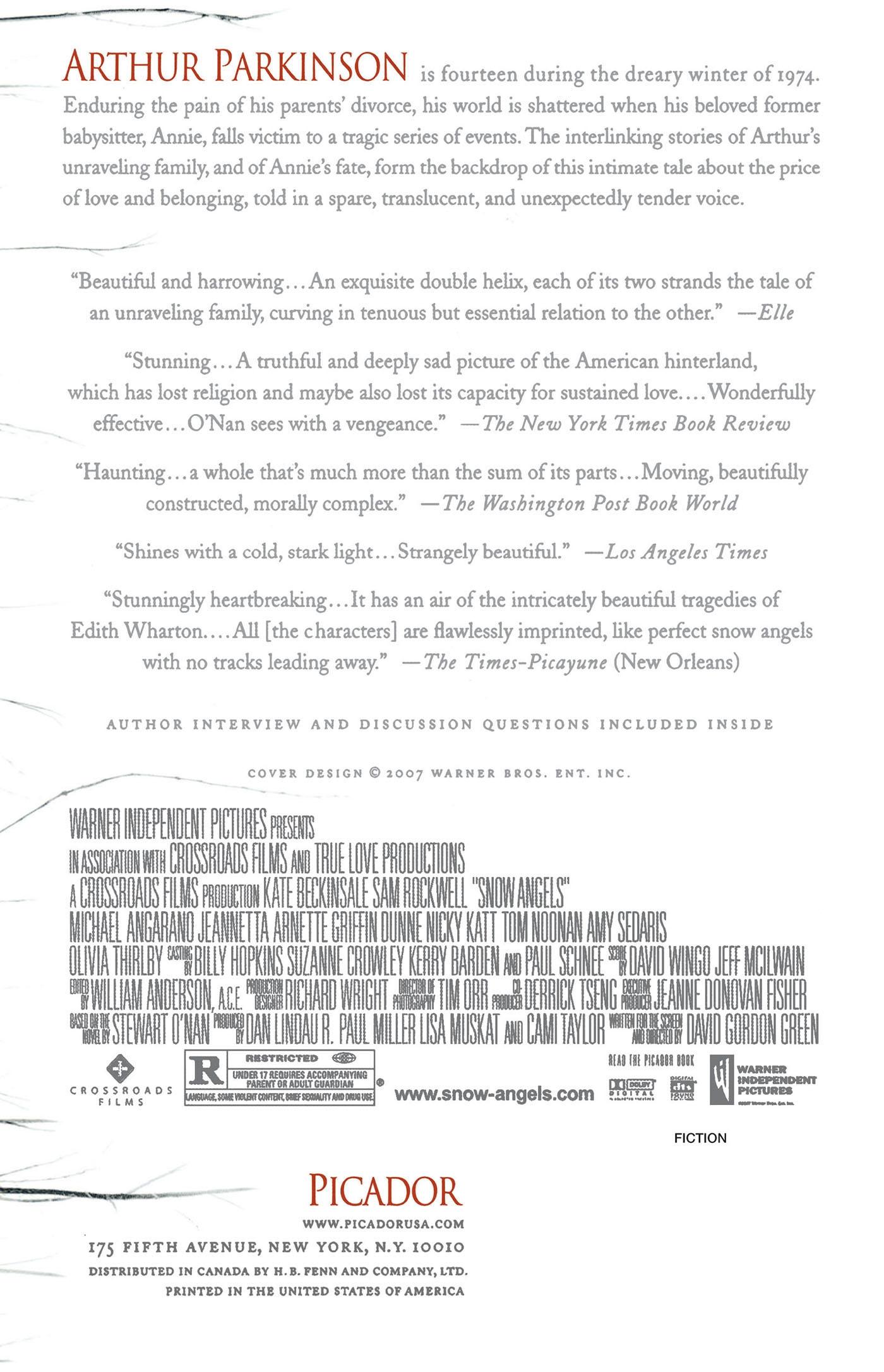 Rückseitencover Snow Angels