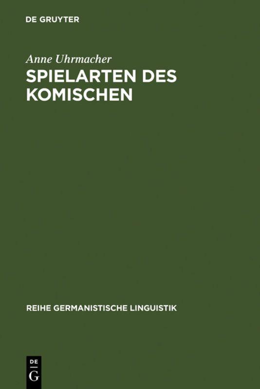 Vorderes Coverbild Spielarten des Komischen
