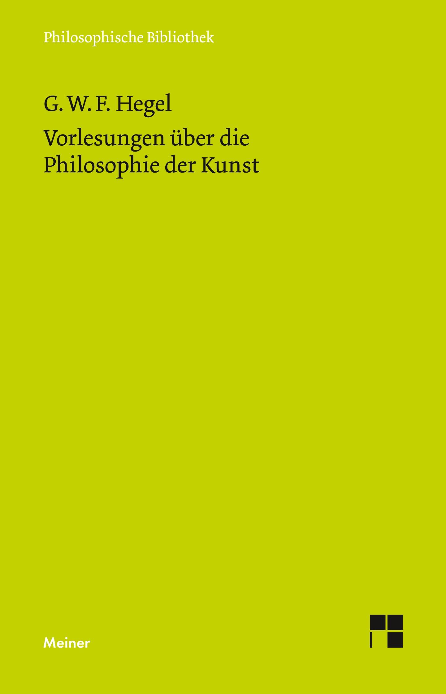 Vorderes Coverbild Vorlesungen über die Philosophie der Kunst