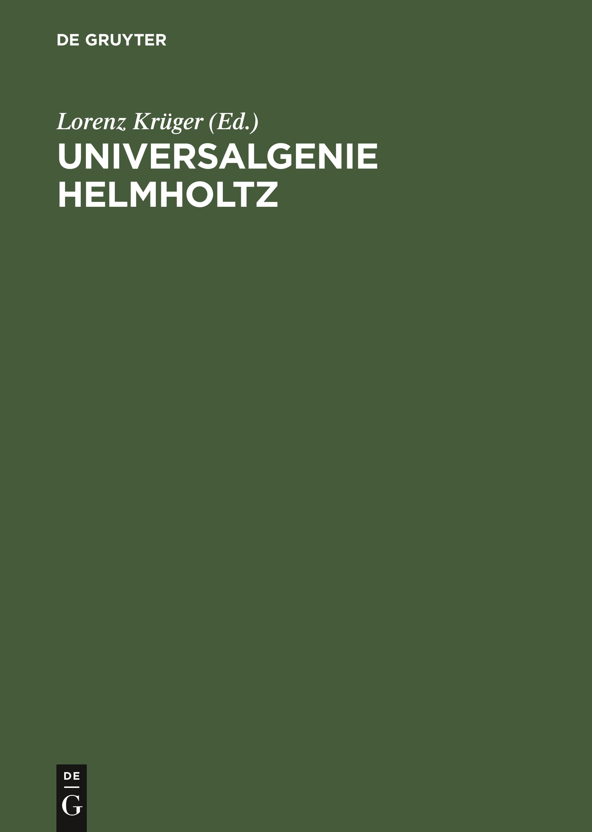 Vorderes Coverbild Universalgenie Helmholtz