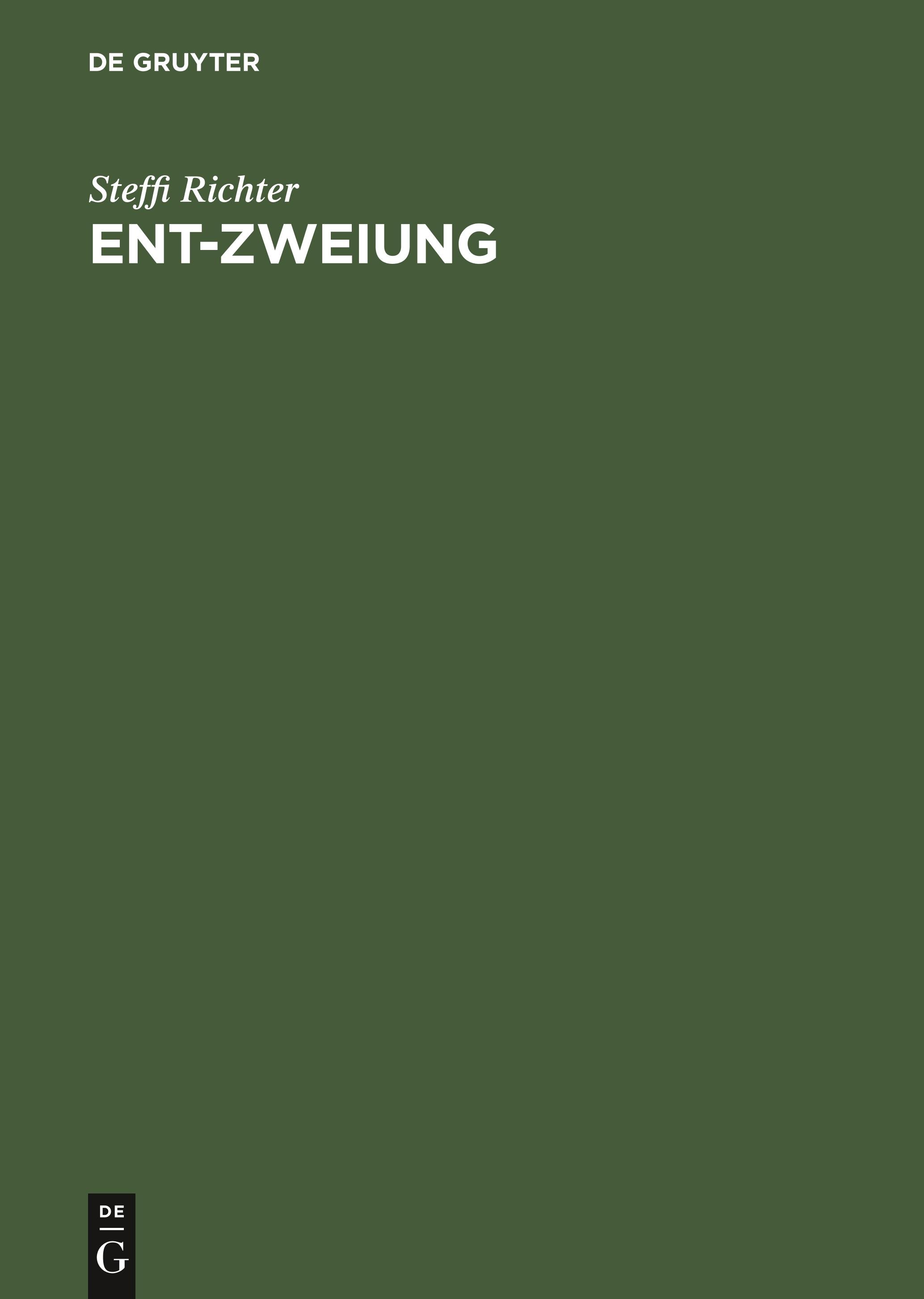 Vorderes Coverbild Ent-Zweiung