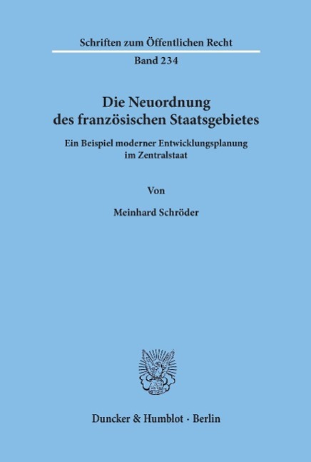 Vorderes Coverbild Die Neuordnung des französischen Staatsgebietes