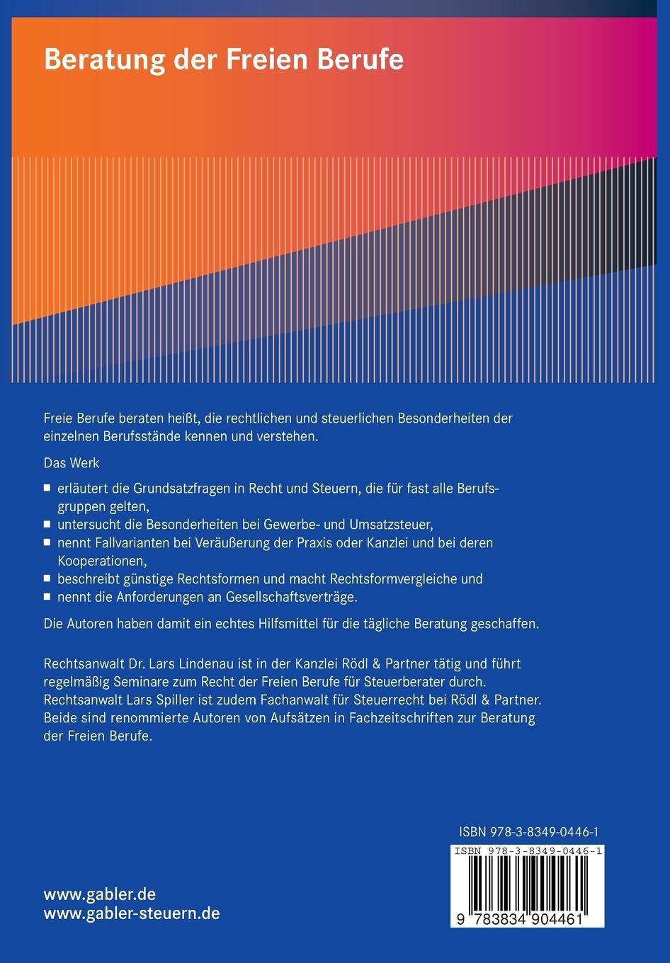 Rückseitencover Beratung der Freien Berufe