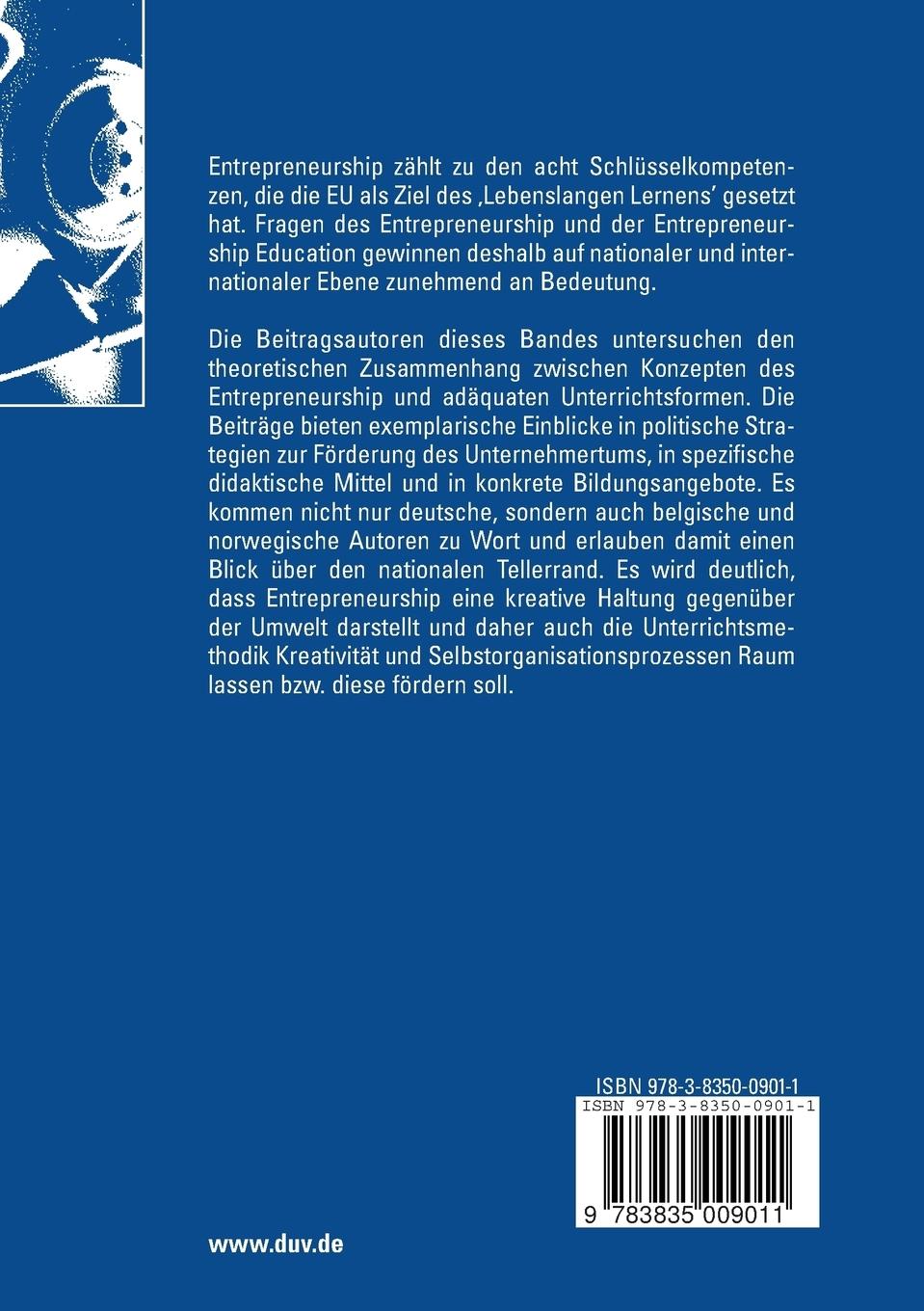 Rückseitencover Educating Entrepreneurship