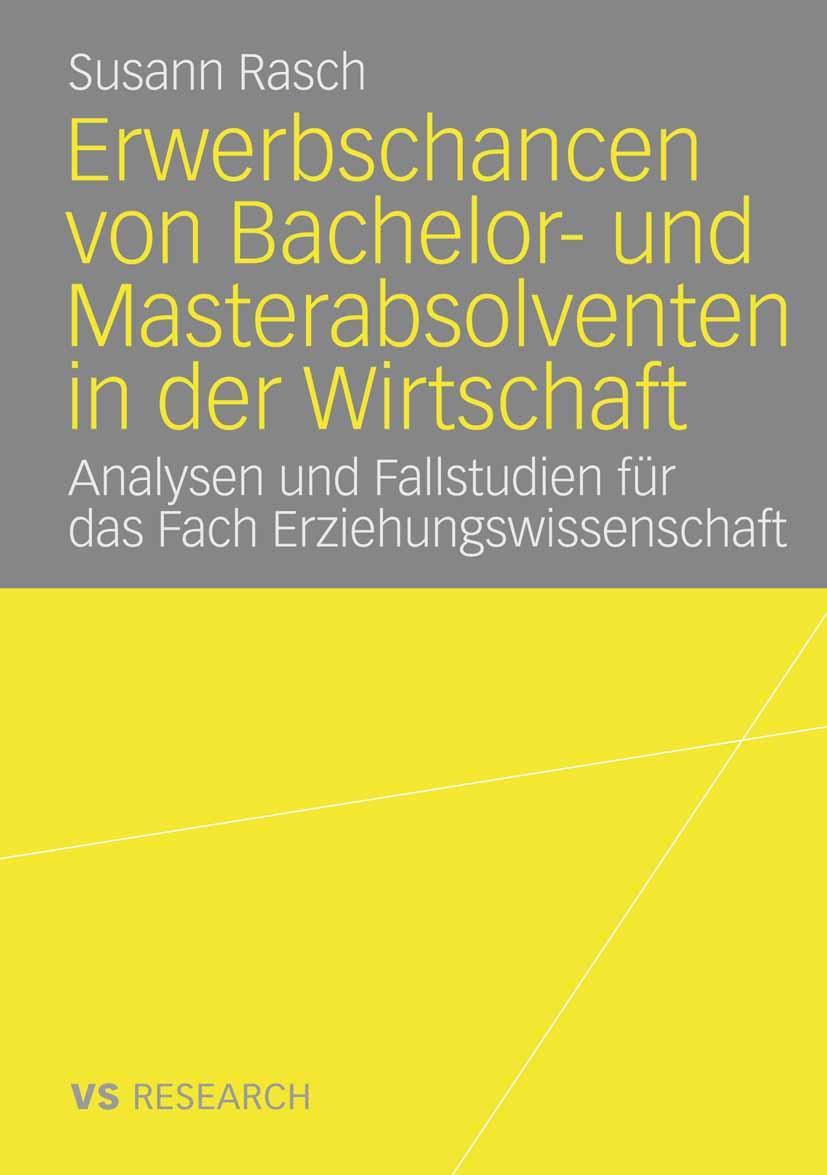 Vorderes Coverbild Erwerbschancen von Bachelor- und Master-Absolventen in der Wirtschaft