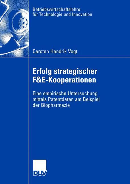 Vorderes Coverbild Erfolg strategischer F&E-Kooperationen