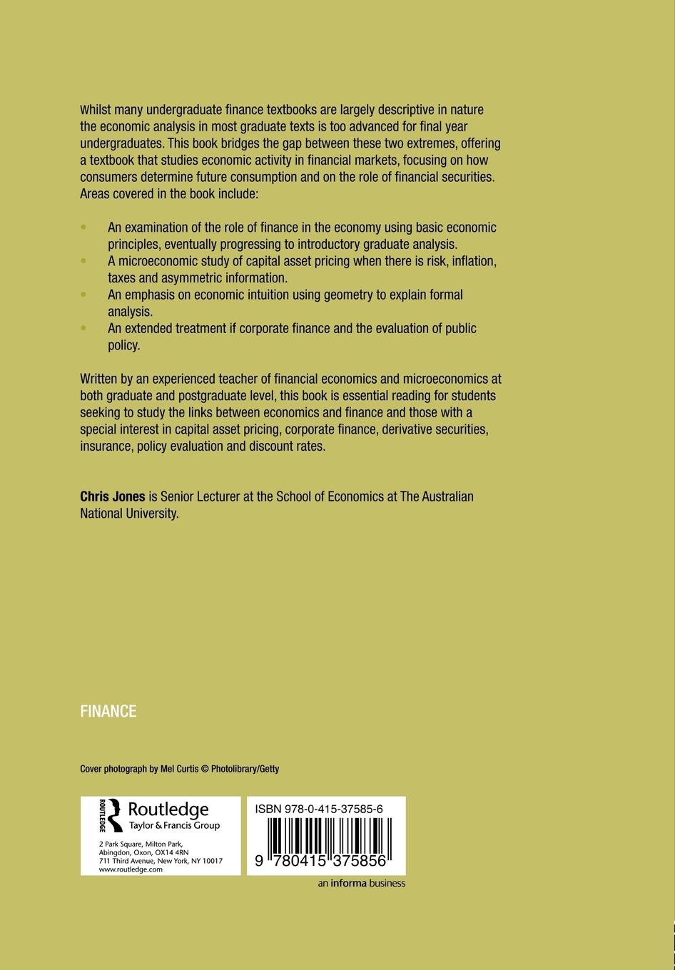 Rückseitencover Financial Economics