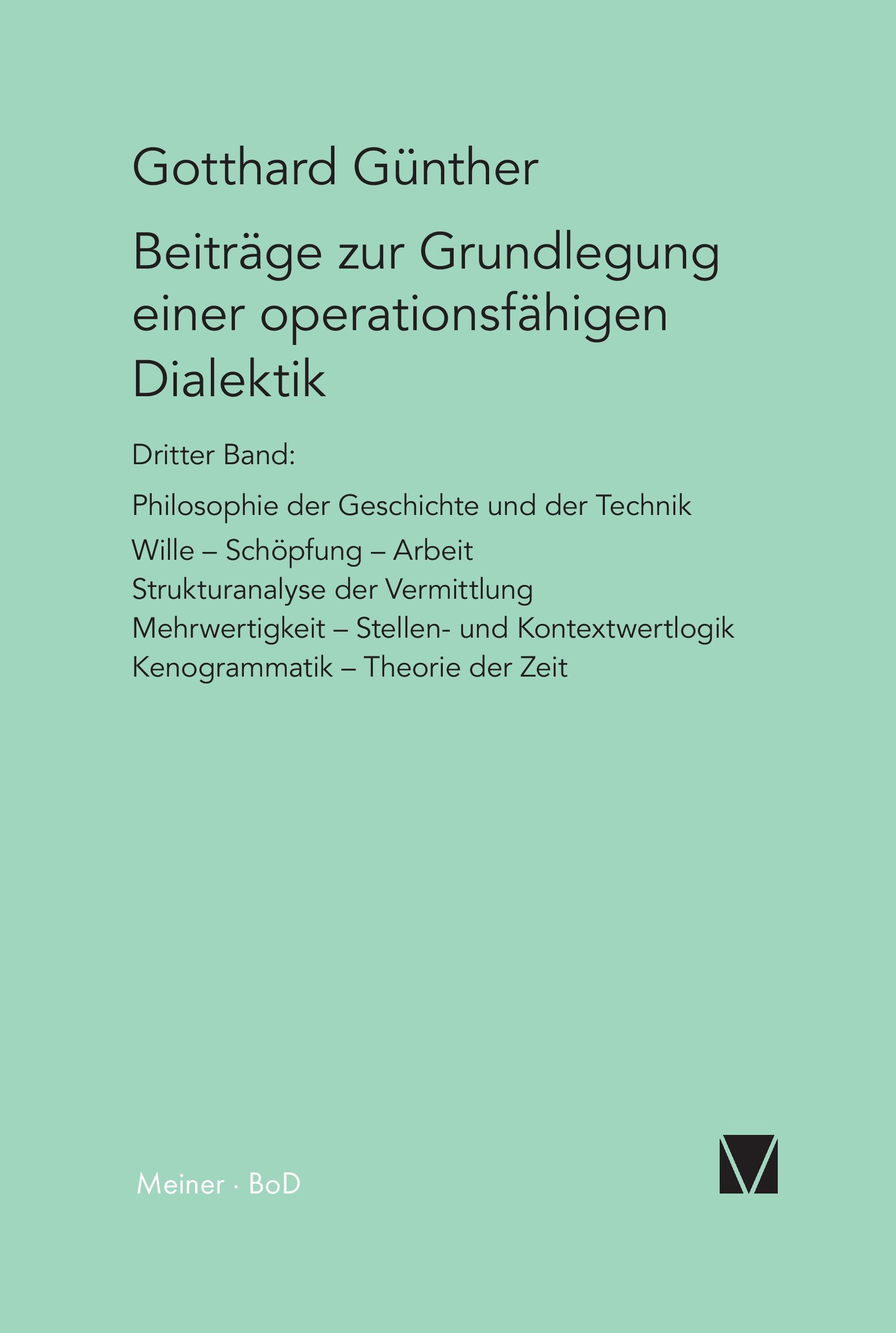 Vorderes Coverbild Beiträge zur Grundlegung einer operationsfähigen Dialektik / Beiträge zur Grundlegung einer operationsfähigen Dialektik