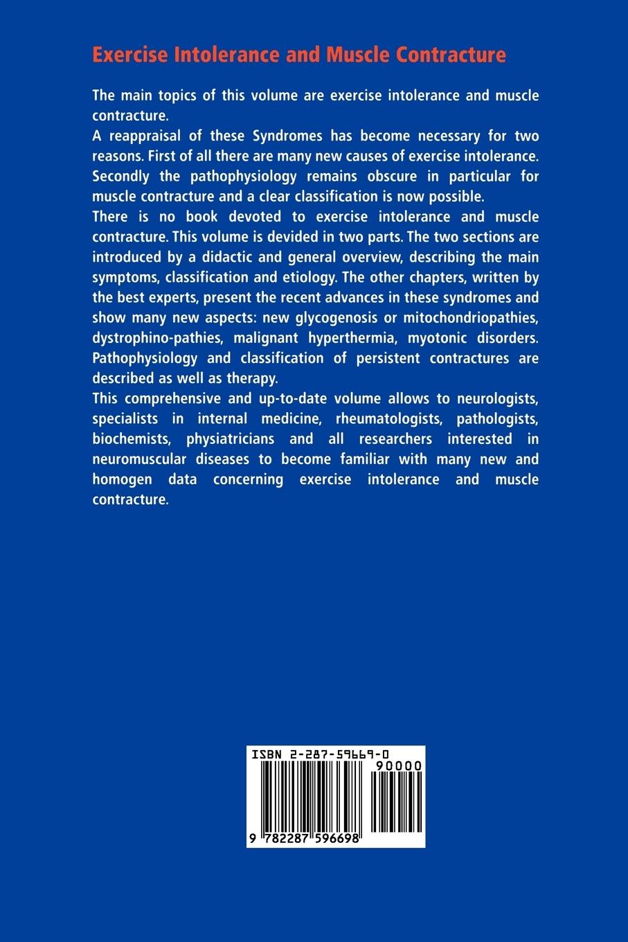 Rückseitencover Exercise Intolerance and Muscle Contracture